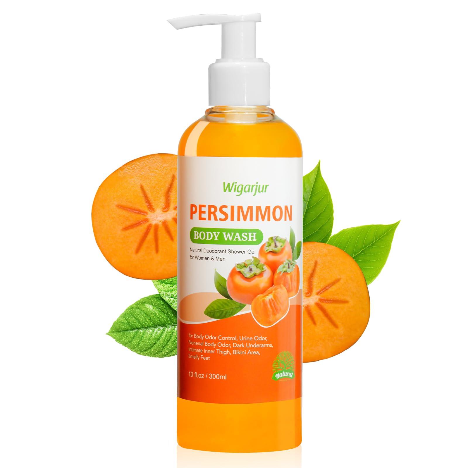Persimmon Body Wash for Old People Smell, Natural Deodorant Bar Soap for Strong Odor Smelly Feet Remove, Cleansing Body Deodorizing with Persimmon & Green Tea Extracts - Image 1