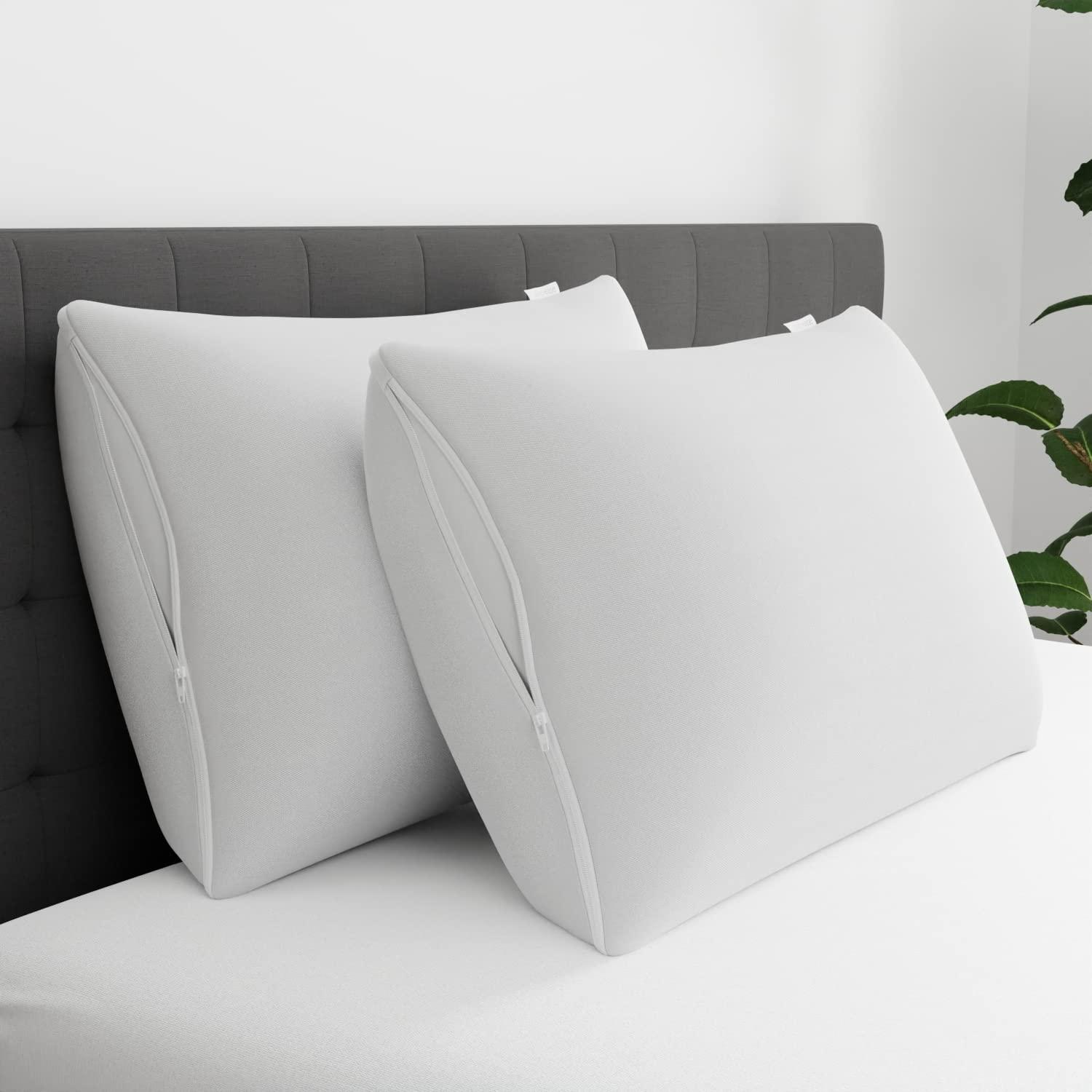 Set of 2 King AllerEase Pillow Protectors - Moisture Wicking, Advanced Allergy Protection - Premium Polyester, Zippered Protectors - Image 2