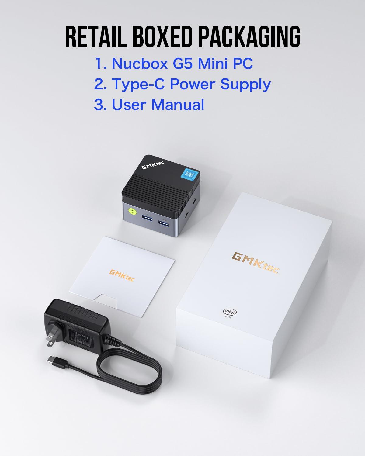 GMKtec Mini PC N97 Preinstalled Windows 11 Pro, G5 Micro Desktop Computer, 12th Gen Intel Alder Lake N97 (up to 3.60GHz) 12GB DDR5 256GB Hard Drive for Business, School, Office - Image 9