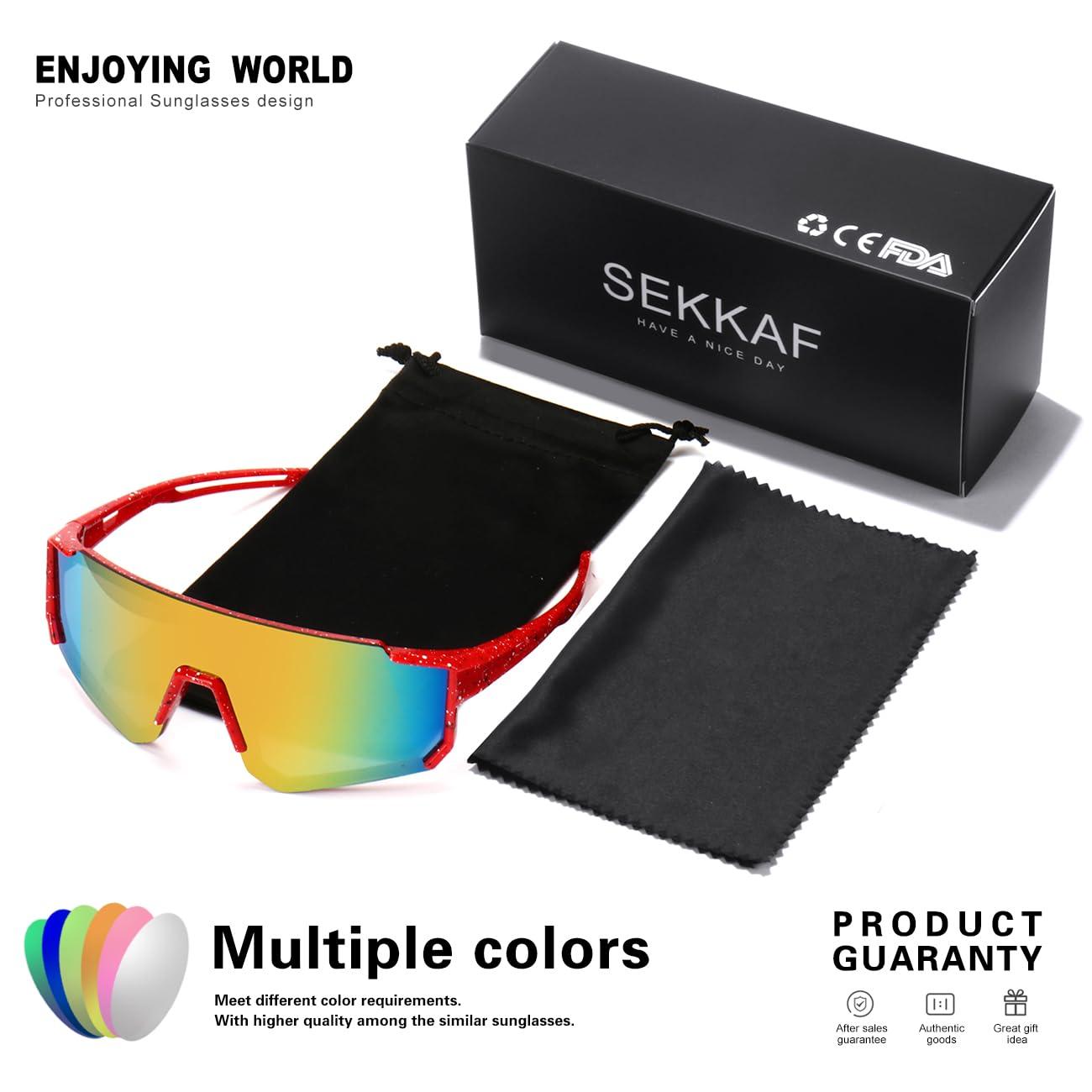 SEKKAF Youth Baseball Sunglasses for Boys Girls Age 6-12 Softball Cycling Sports Sunglasses for Kids Lightweight Frame - Image 6
