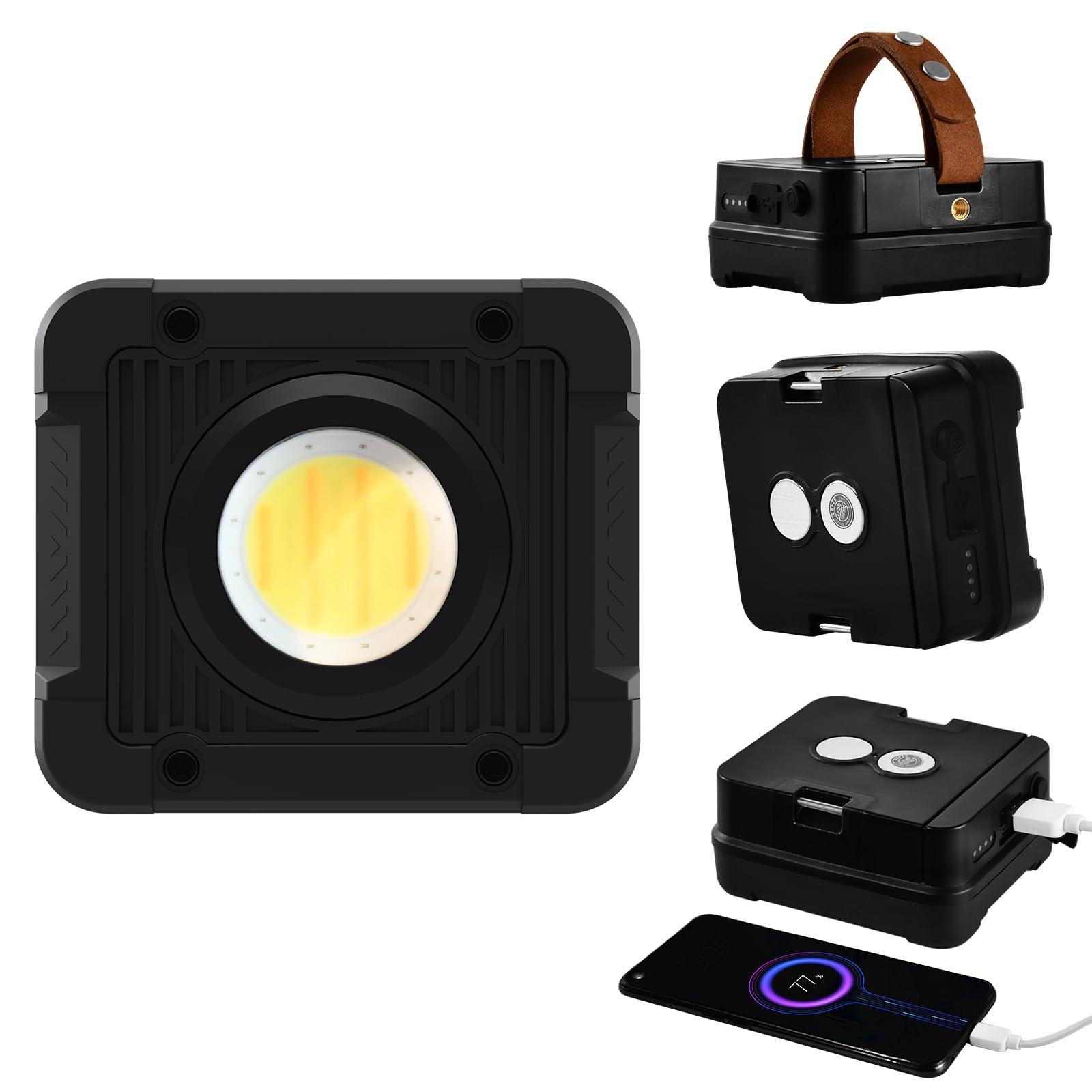 FOOBRO Rechargeable Camping Light LED luminaires 10000mAh 6000LM Cob Light 2400&4000&6500K Portable Cob Light