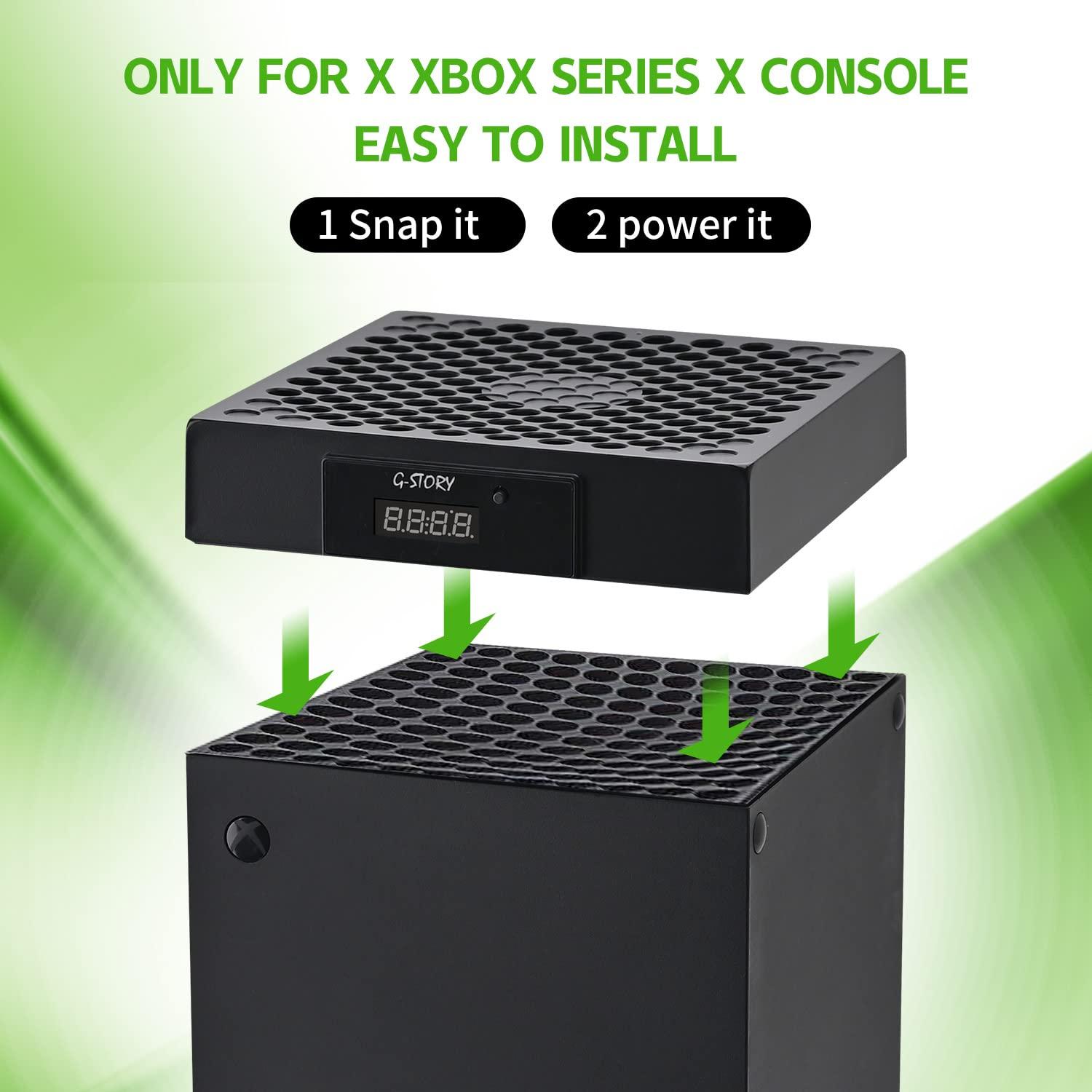 G-STORY Cooling Fan for Xbox Series X with Automatic Fan Speed Adjustable by Temperature, LED Display, High Performance Cooling, Low Noise, 3 Speed 1500/1750/2000RPM (140MM) with RGB LED - Image 7