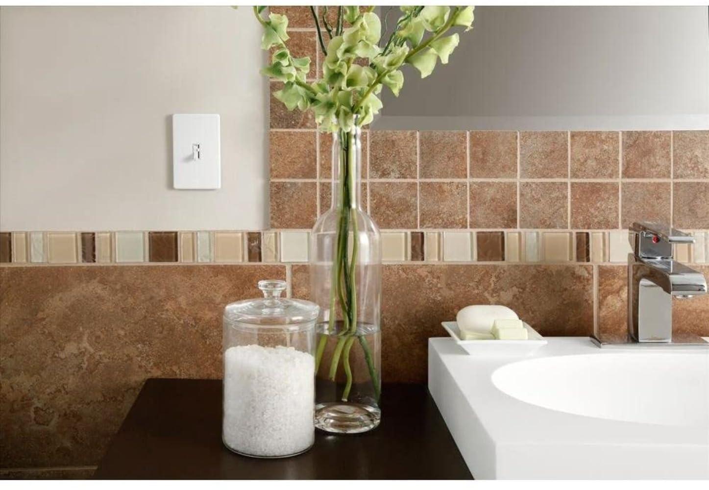 Lutron Toggler 1000-Watt 3-Way Incandescent Dimmer Switch, AY-103P-WH, White - Image 2