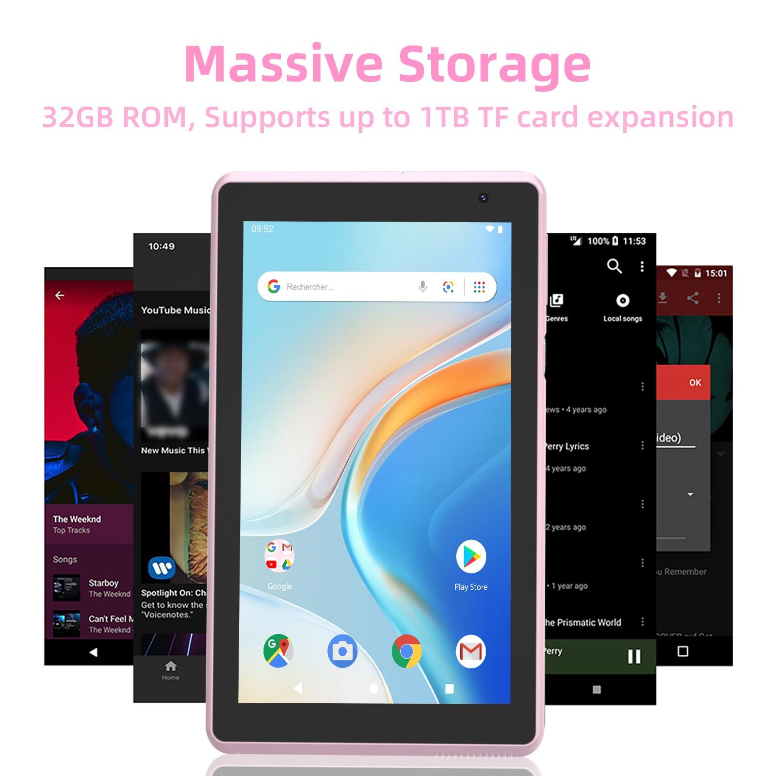 IWEGGO Android 15 Tablet, 7 Inch Tablet, 6GB RAM 32GB ROM/ 1TB Expandable, 5MP Camera, 1.6Ghz Quad-core Processor, 3000mAH Battery Tableta PC, Wi-Fi 6 BT 5.0 7'' Android Laptop - Image 2