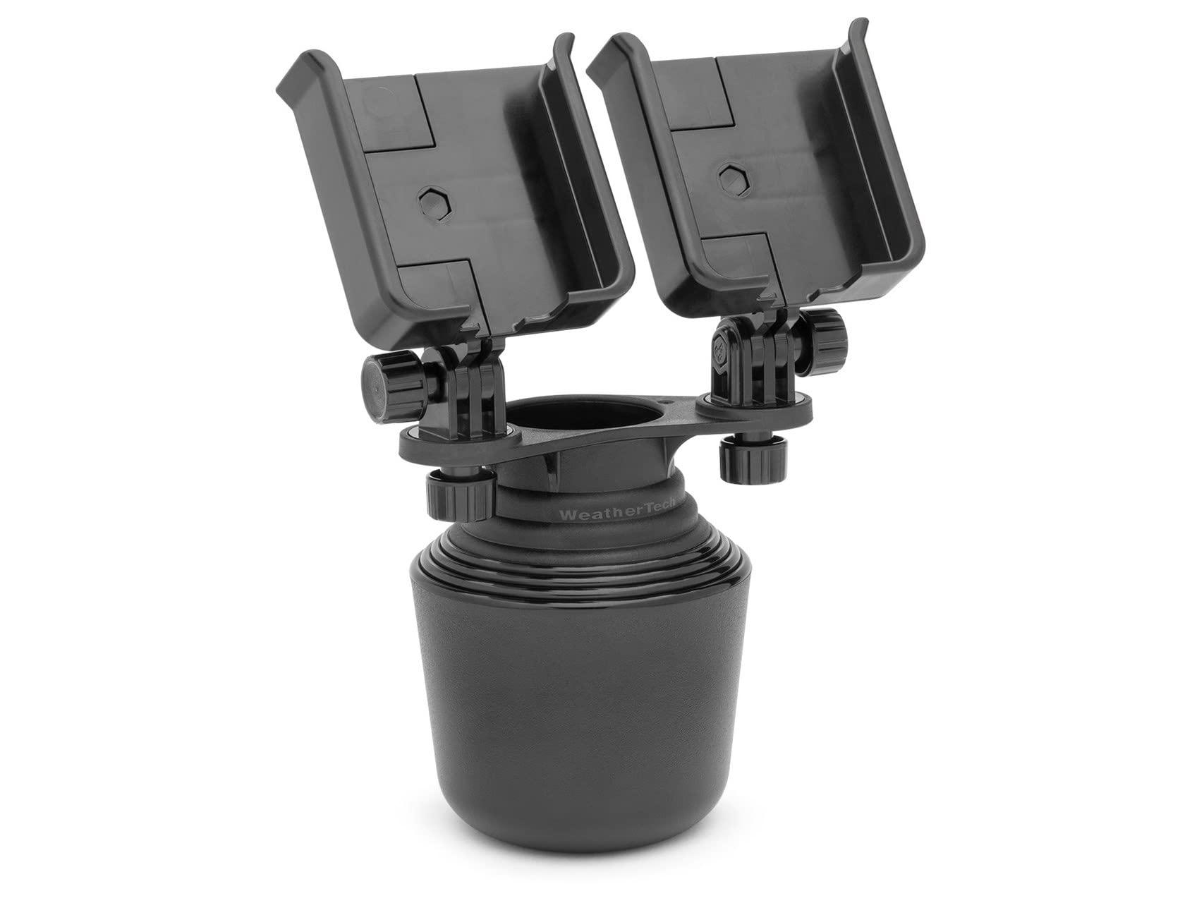 WeatherTech CupFone Duo – Adjustable, Universal Cup Holder Phone Mount Car & Truck Accessory – Best Design for iPhone & Smartphone Charging – Black Metal Knobs - Image 5