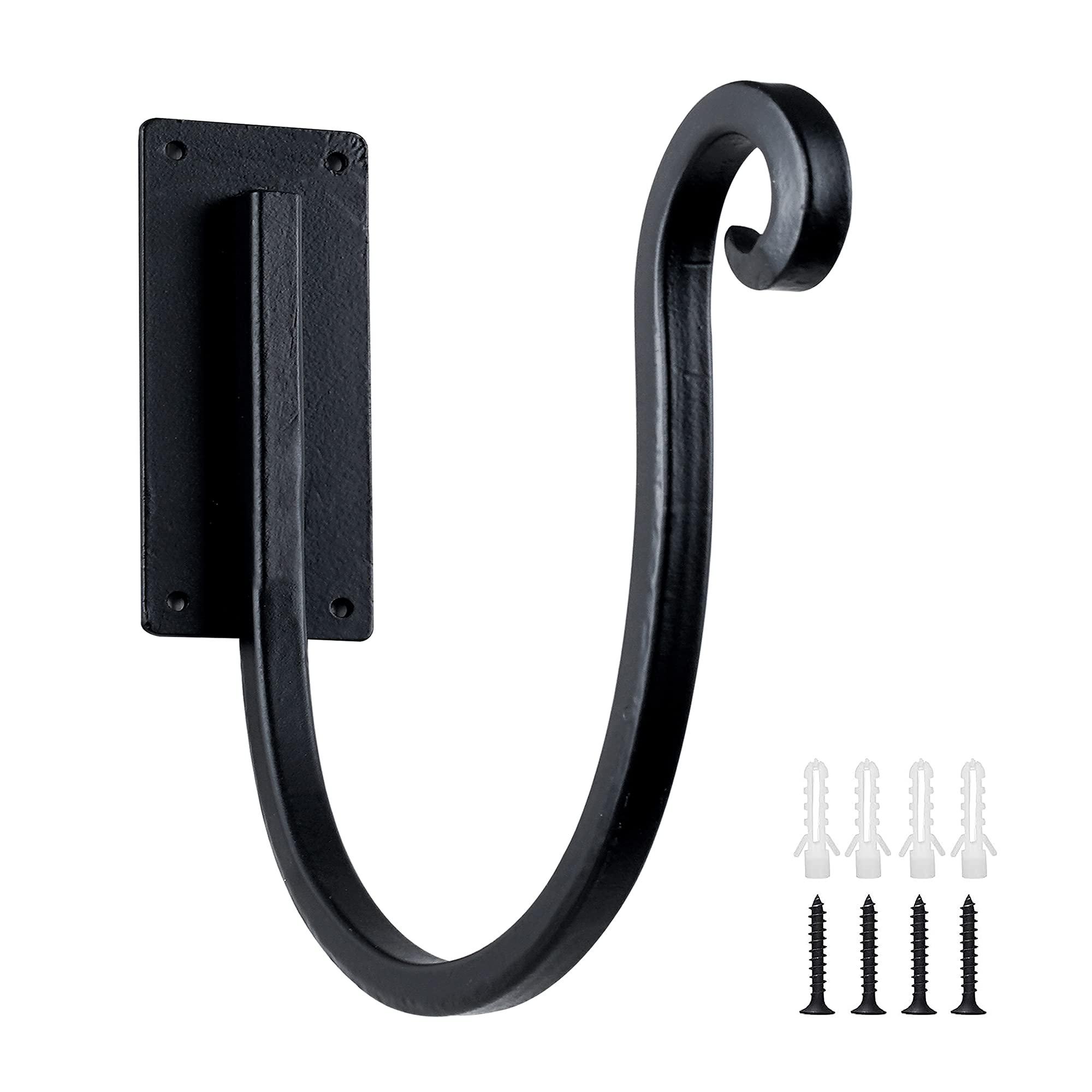 Hose Holder Wall Mount （Metal/8-Inch） Heavy-Duty Garden Hose Hanger Outdoor, Hand-Forged Hose Rack Mount - Image 5