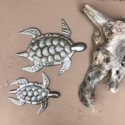 Sea Turtle Decor, Nautical Home Decor for Indoor and Outdoor, Handmade in Haiti 7.5 In. and 10 In. - Image 2