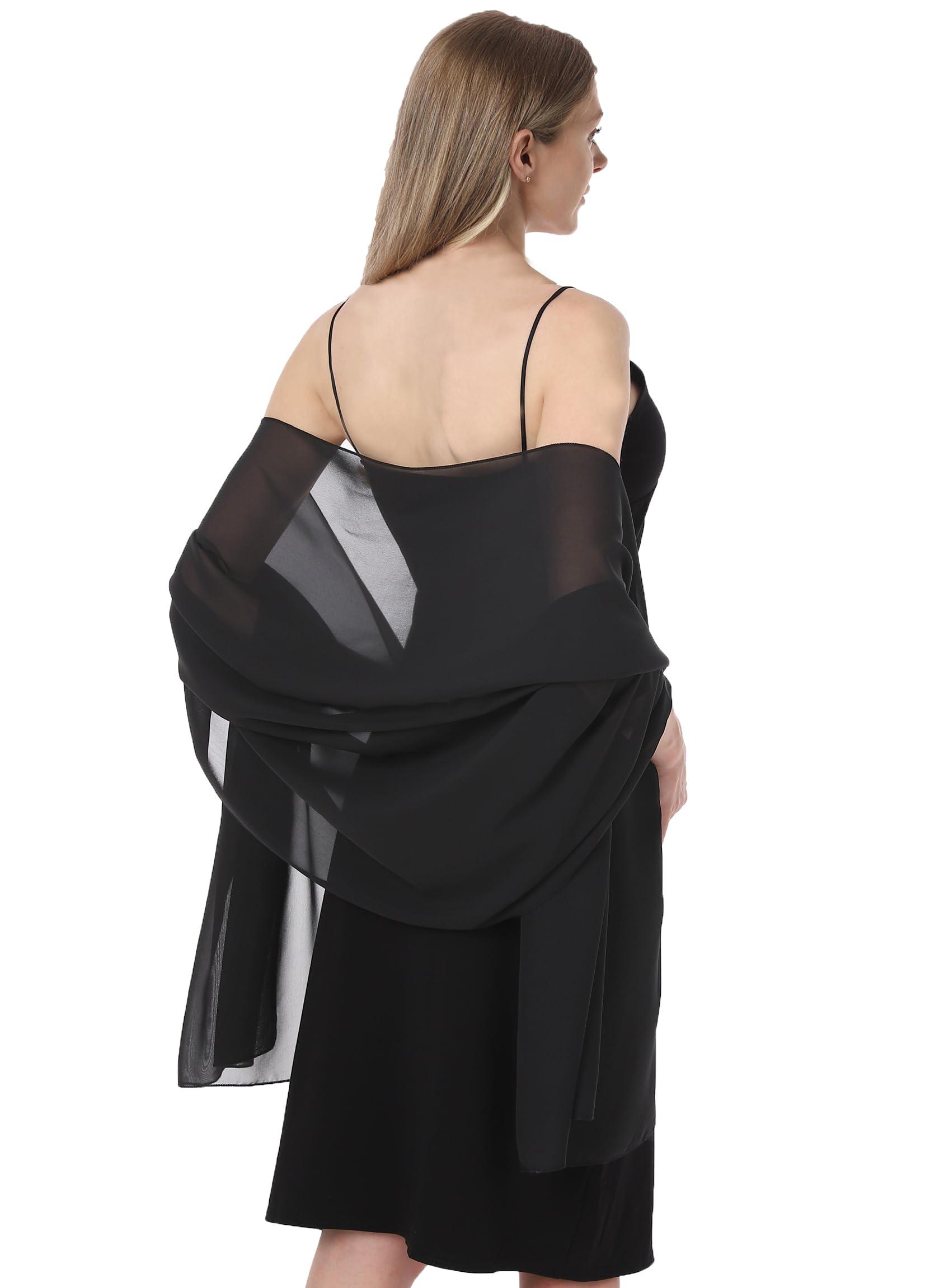 Chiffon Shawls and Wraps for Evening Dresses Women Elegant Soft Scarf Bridal Scarve Wedding Stole