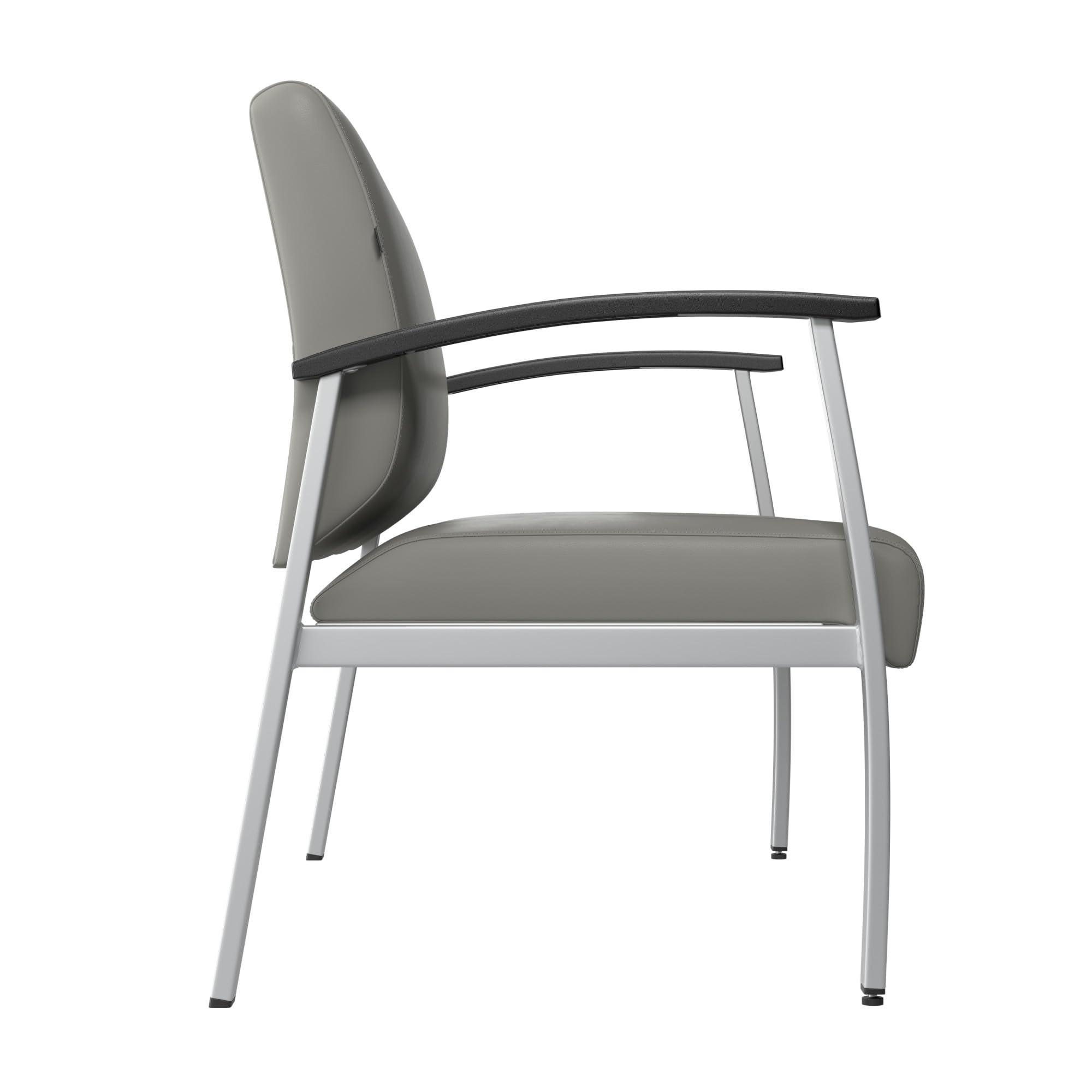 Bush Business Furniture Arrive Waiting Room Loveseat with Arms in Light Gray Vinyl, Reception Area Seating for Office and Lobby - Image 11