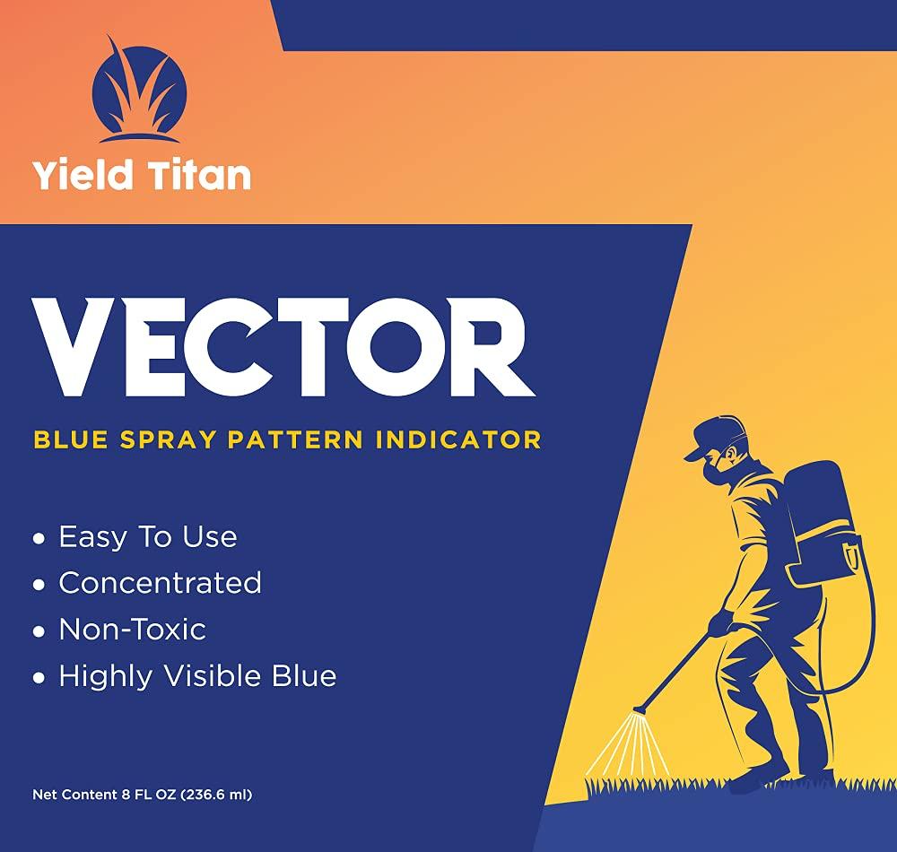 Yield Titan's Vector Blue Concentrated Spray Pattern Indicator 8 Ounces for Herbicide Marking Dye, Fertilizer Marking Dye and Turf Marking Dye (2 Pack) - Image 2