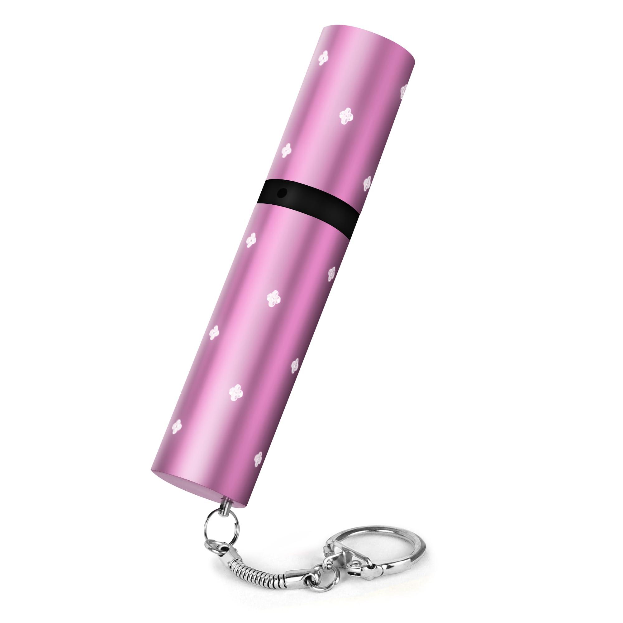 Electra Lipstick Mini Stun Gun for Women Self Defense, Discreet and Powerful Stun Gun Keychain with Flashlight, Maximum Voltage, Recharcheable Battery by Guard Dog Security