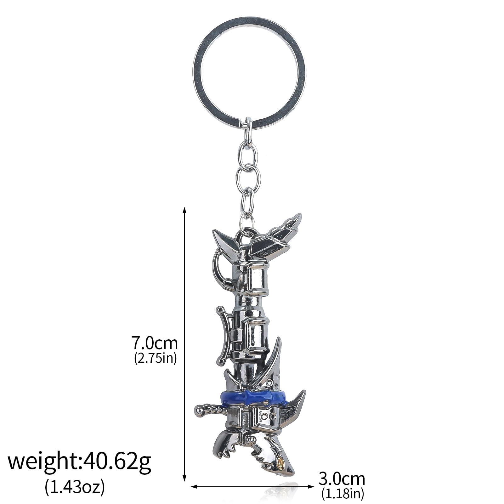 SONGCHANGJEWELRY Cyberpunk Rock Lolita Cool Weapon Keychain - Horror Excitement Anime Movie Merchandise - Shark Rocket Launcher Designs - Image 2