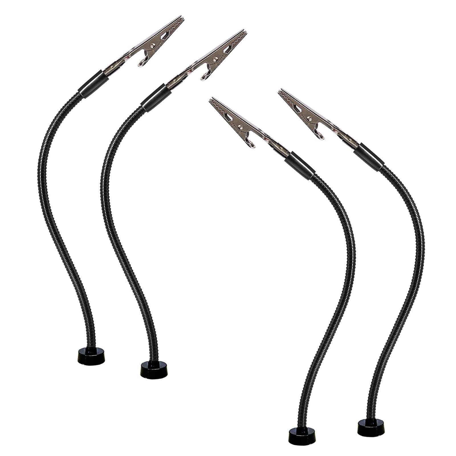 4 Pack Magnetic Helping Hands Soldering,Flexible Gooseneck Metal Arms for Automobile Electronics Soldering jewelry, Painting Art Crafts Hobby with Adjustable Alligator Clips