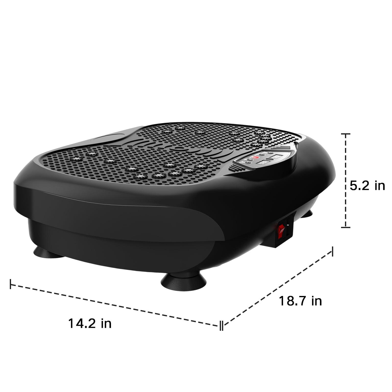 Natini Vibration Plate Exercise Machine - Whole Body Workout Vibration Platform Lymphatic Drainage Machine for Weight Loss Home Fitness with Resistance Bands Remote - Image 6