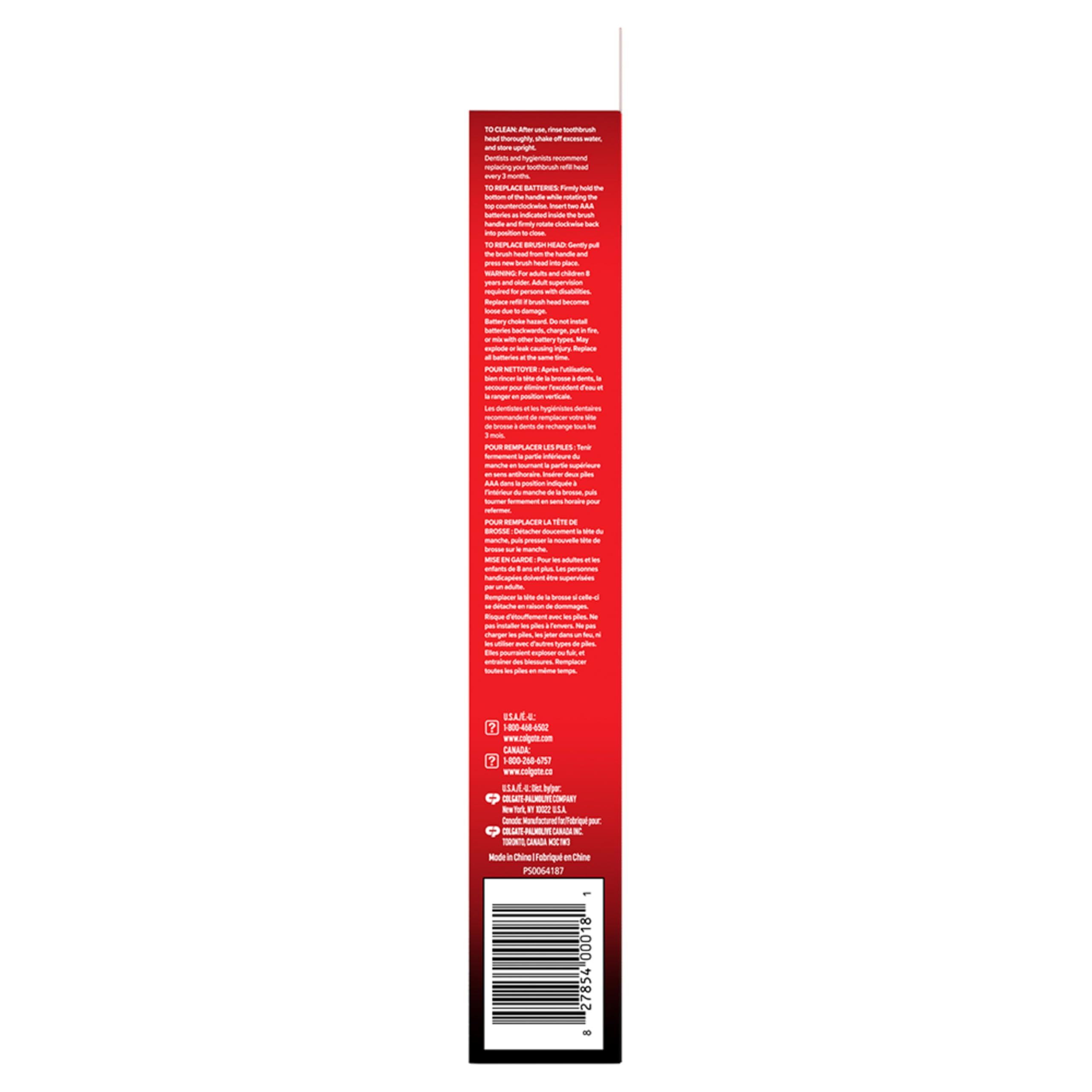 Colgate 360 Optic White Pro-Series Battery Black Toothbrush - Image 9