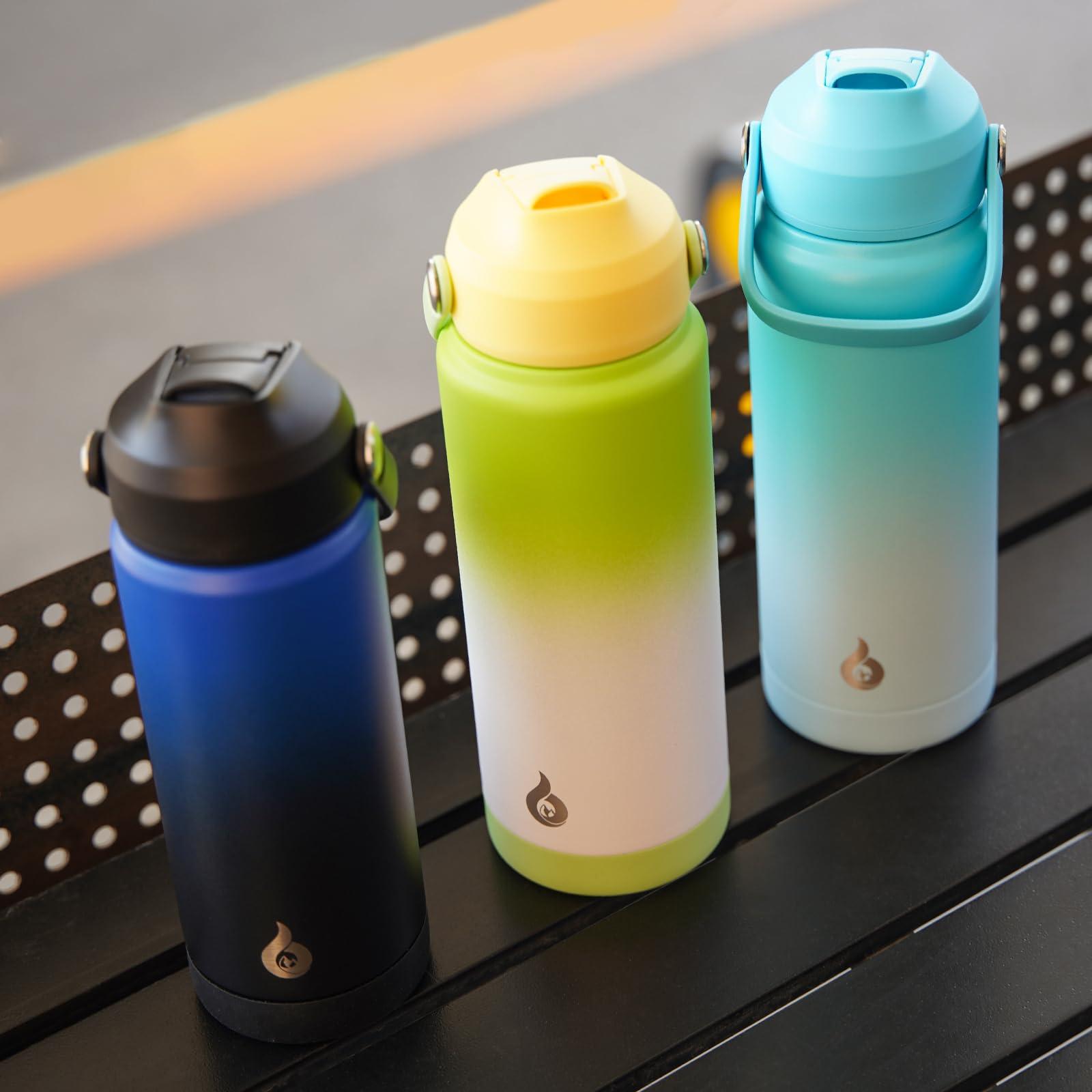 BJPKPK Water Bottle with Straw Lid, 24oz Vacuum Insulated Water Bottles, Metal Stainless Steel Thermos for Sports, Travel, BPA Free Leak Proof Thermos, Cups, Flasks, Tumblers,Fresh Green - Image 7