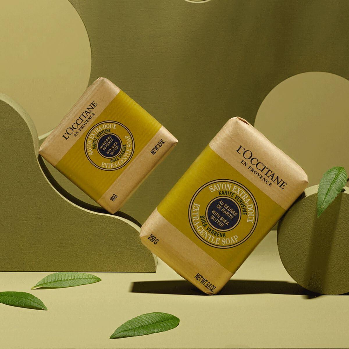 L'Occitane Shea Butter Extra-Gentle Solid Hand & Body Soap: Citrusy Shea Verbena, Relaxing Shea Lavender, Shea Milk, Vegetable Based, Artisanal, Vegan - Image 4