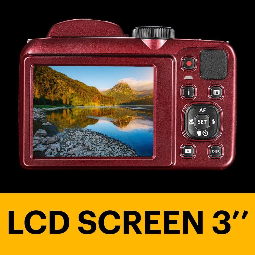 Kodak PIXPRO Astro Zoom AZ252-RD 16MP Digital Camera with 25X Optical Zoom and 3" LCD (Red) - Image 4