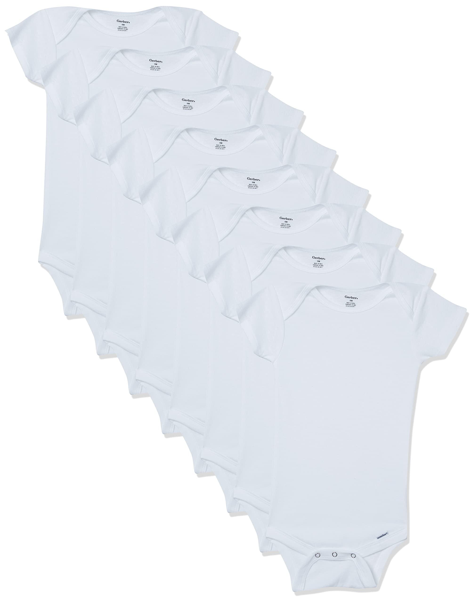 Gerber Baby 8-Pack Short Sleeve Onesie Bodysuits