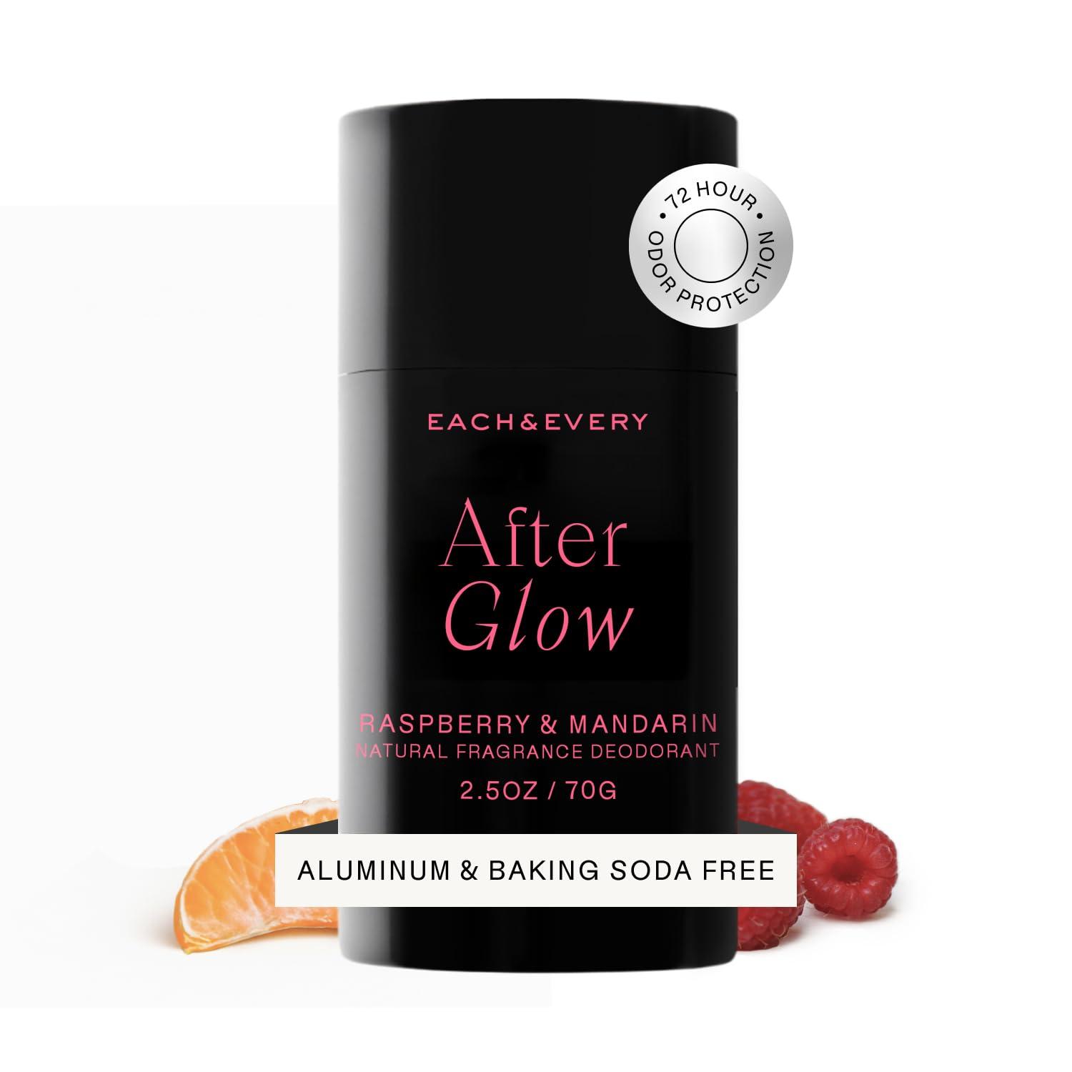 Each & Every All Natural Deodorant for Women & Men, Raspberry & Mandarin - Aluminum Free Deodorant for Sensitive Skin, EWG Verified - Clean, Baking Soda-Free, Plant-Based Fragrance - Travel, 2.5oz