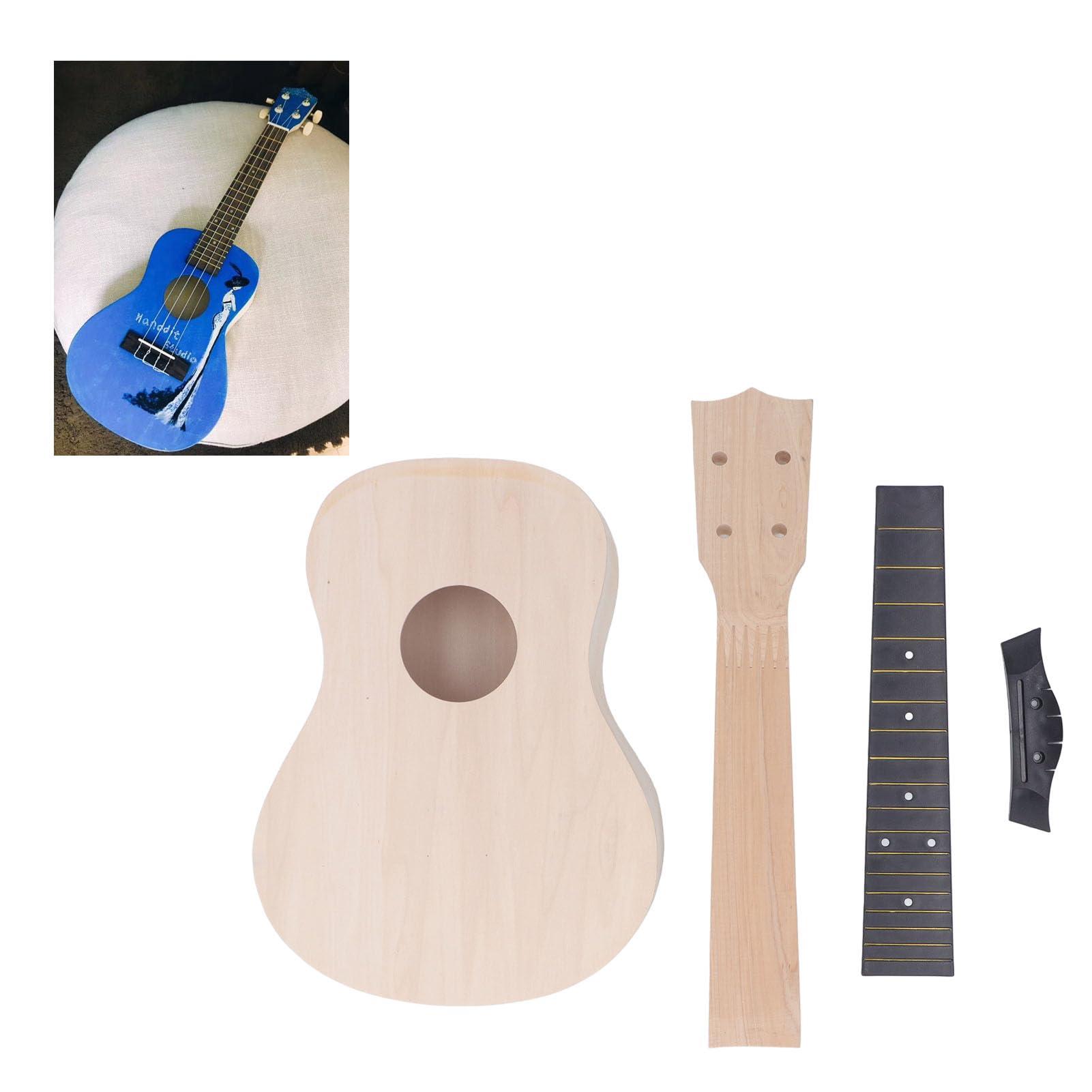 LiebeWH 24 Inch Wooden DIY Ukulele Kit Guitar Build Kit Multifunctional Concert Instrument for Performance and Practicing, LiebeWH956bghvmwu - Image 4