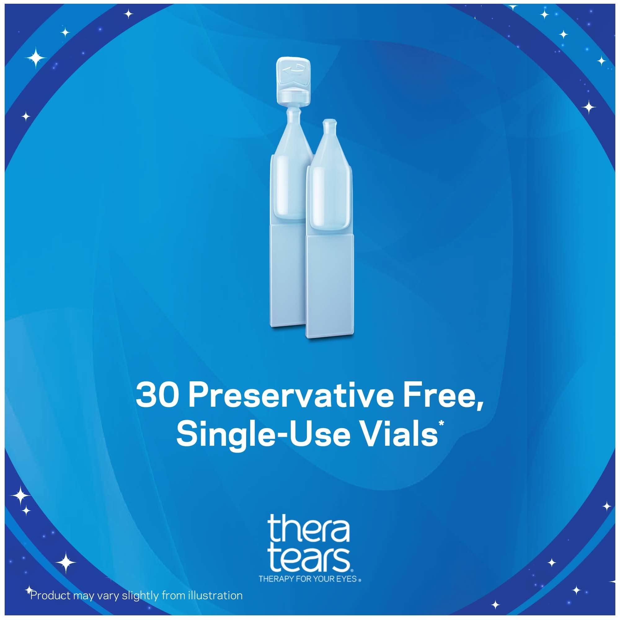 TheraTears Liquid Gel Nighttime Lubricating Eye Drops for Dry Eyes, Single-Use Vials, 30 Count - Image 6