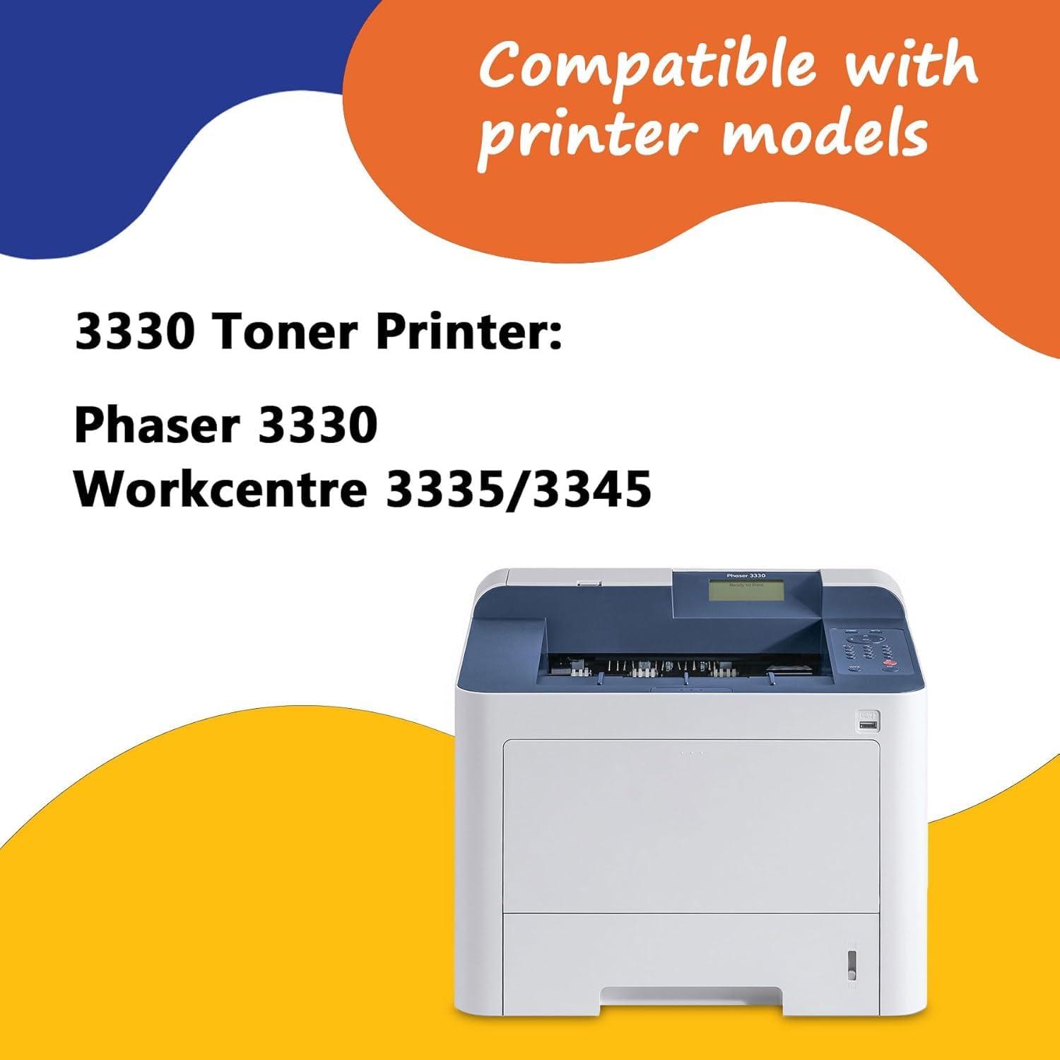 Phaser 3330 High Capacity Toner Cartridge (1-Pack, Black): 106R03622 Toner Cartridge Replacement for Xerox Phaser 3330/WorkCentre 3345/3335 Printer - Image 2