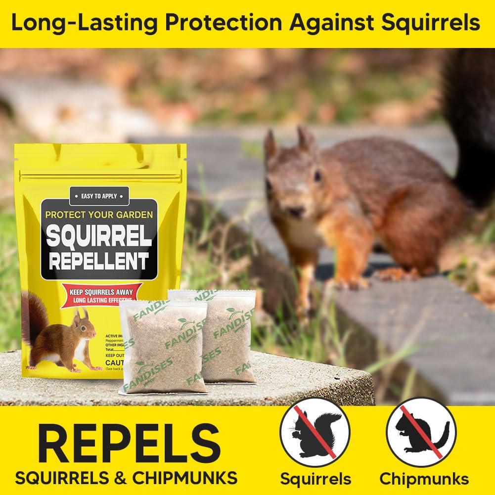NCOPDFF Squirrel Repellent Outdoor Pouches, Natural Squirrel Deterrent Outdoor, Ground Squirrel Repellent for Attic, Chipmunk Deterrent, Long-Lasting Squirrel Away for Plants & Cars-8P - Image 2