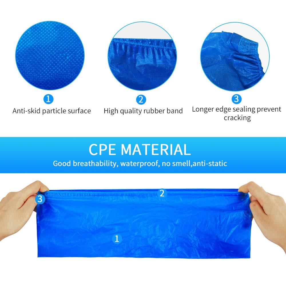 Green Convenience 100 Pack 50 Pairs Disposable Shoe Covers Boot Cover Waterproof, Dust proof, The Size Fit Most, Non-slip, Blue, Protect Your Shoes, Floor, Carpet - Image 3