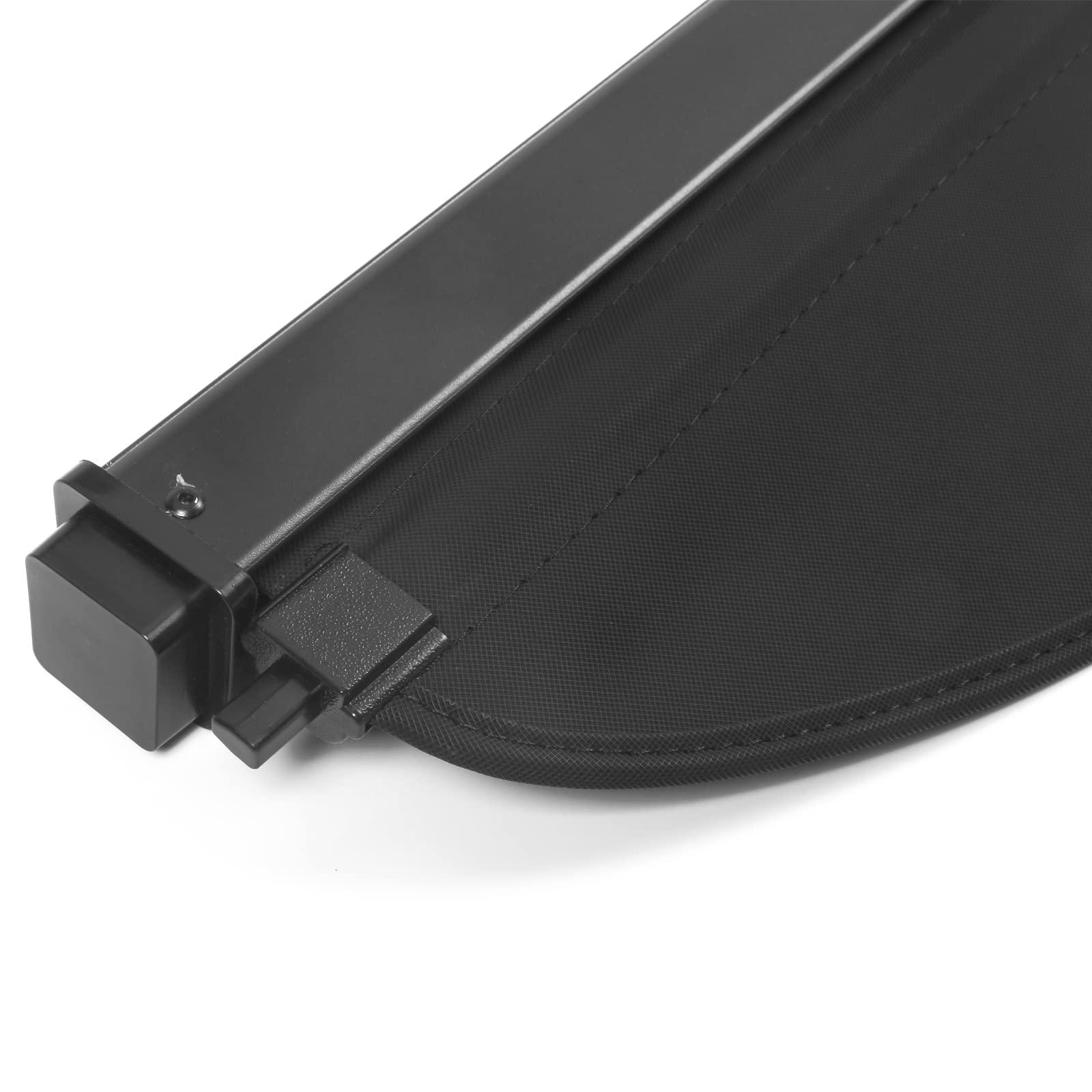 IKON MOTORSPORTS, Rear Cargo Cover Compatible with 2020-2022 Tesla Model Y, Retractable Rear Trunk Security Cargo Cover Black PVC & Aluminum Alloy Canvas Style - Image 8