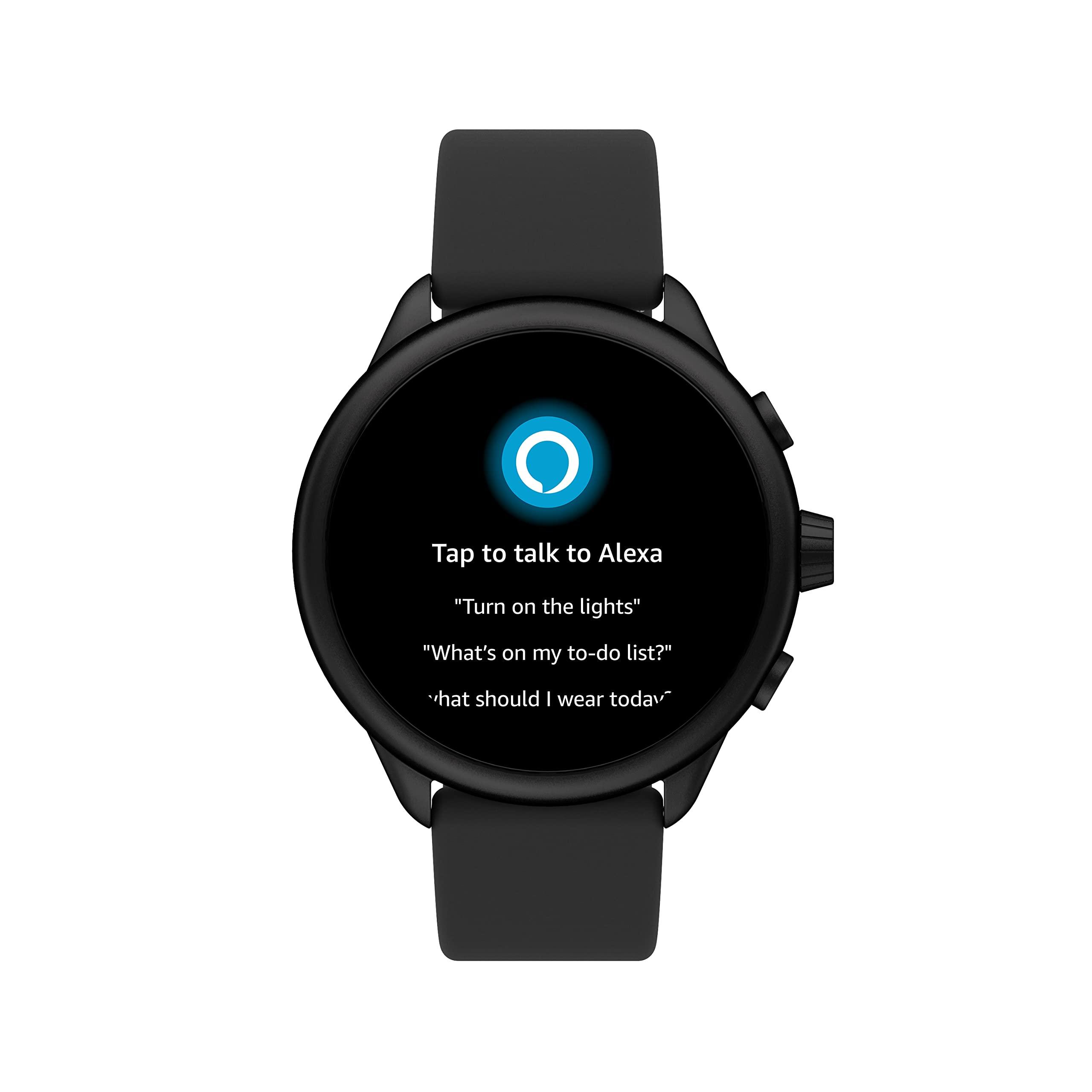 Fossil Men's or Women's Gen 6 Wellness Edition 44mm Touchscreen Silicone Smart Watch, Color: Black (Model: FTW4069V) - Image 8