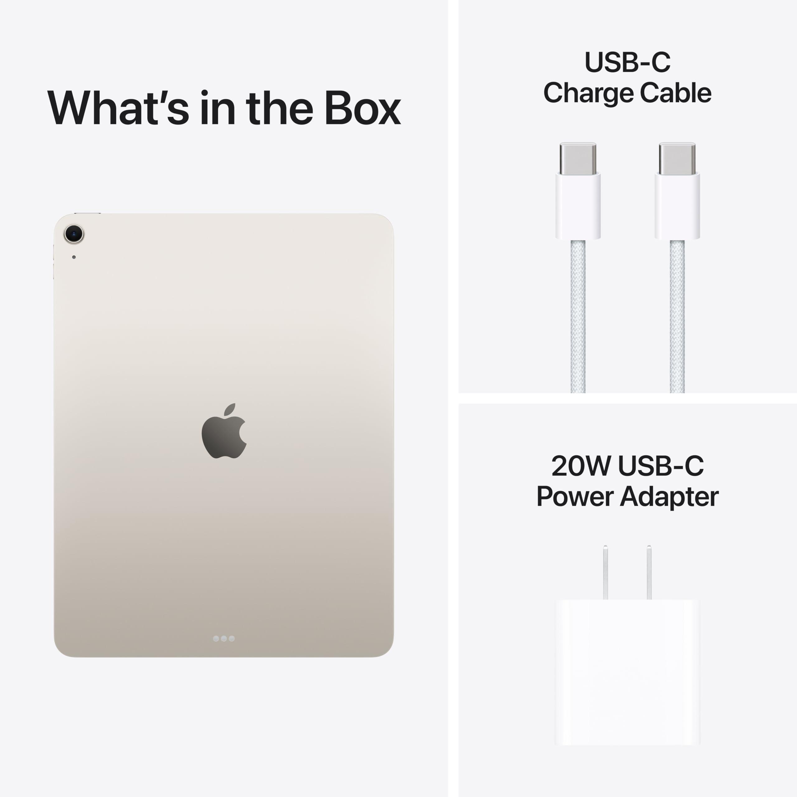 Apple iPad Air 13-inch with M3 chip Built for Apple Intelligence, Liquid Retina Display, 256GB, 12MP Front/Back Camera, Wi-Fi 6E, Touch ID, All-Day Battery Life — Starlight - Image 6