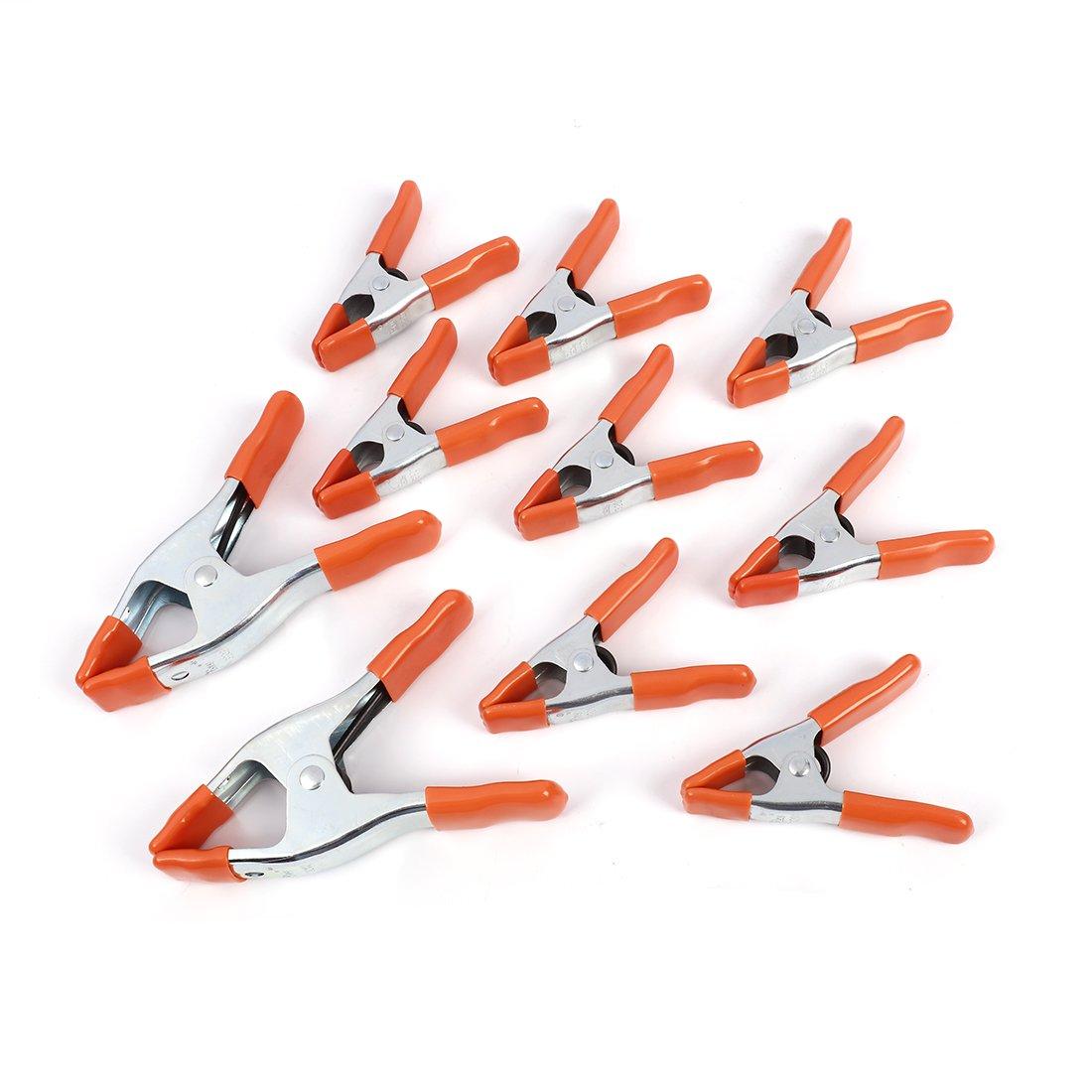 PONY 6-inch, 4-inch Heavy Duty Metal Spring Clamps Set, 2-inch, 1-inch Jaw opening, with Protective Handles and Tips, 10-piece - Image 9
