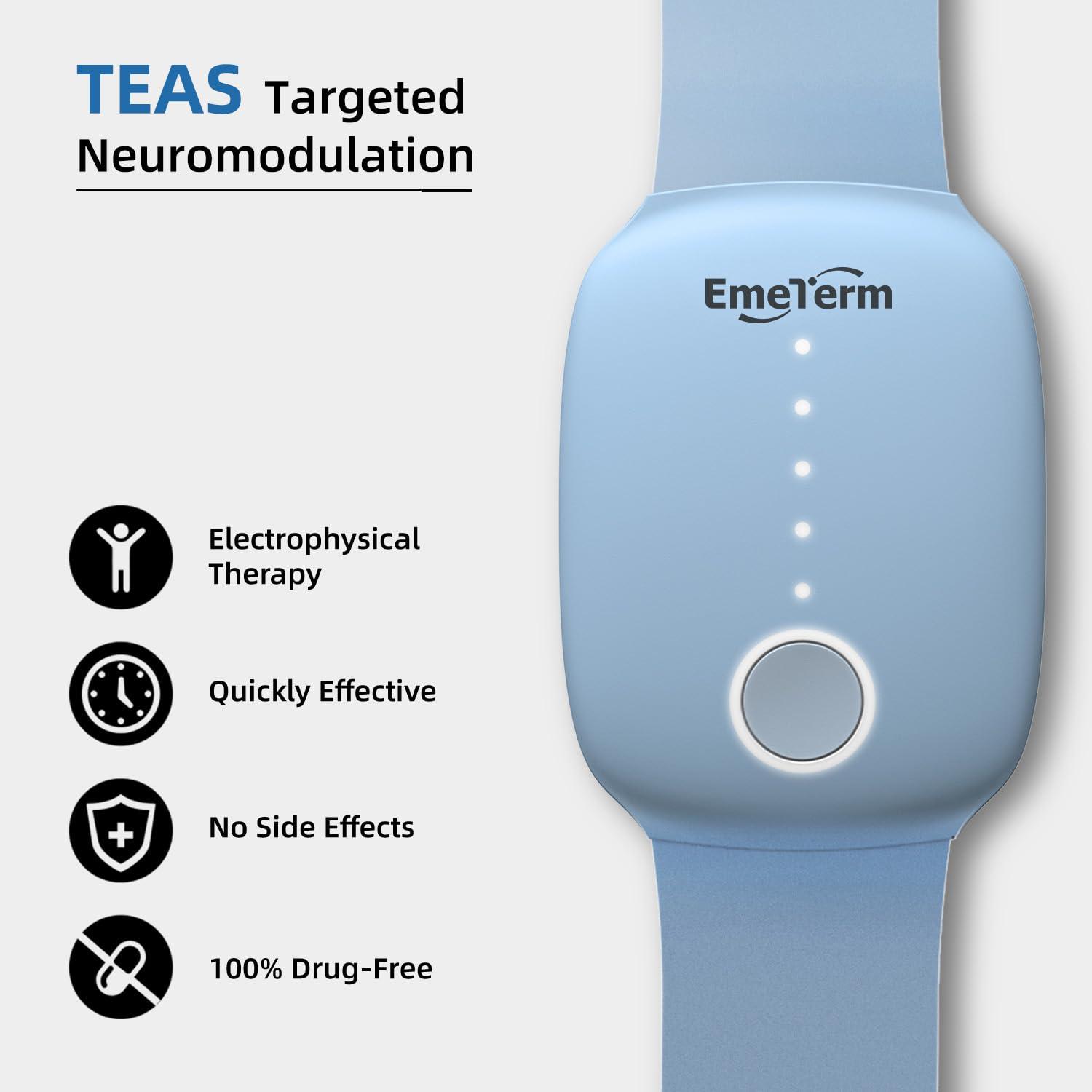 EmeTerm Fashion FDA-Cleared Relieve Nausea Electrode Stimulator Morning Sickness Motion Travel Sickness Vomit Relief Rechargeable No Gel Drug Free Wrist Bands Without Side Effects FSA/HSA Eligible - Image 3