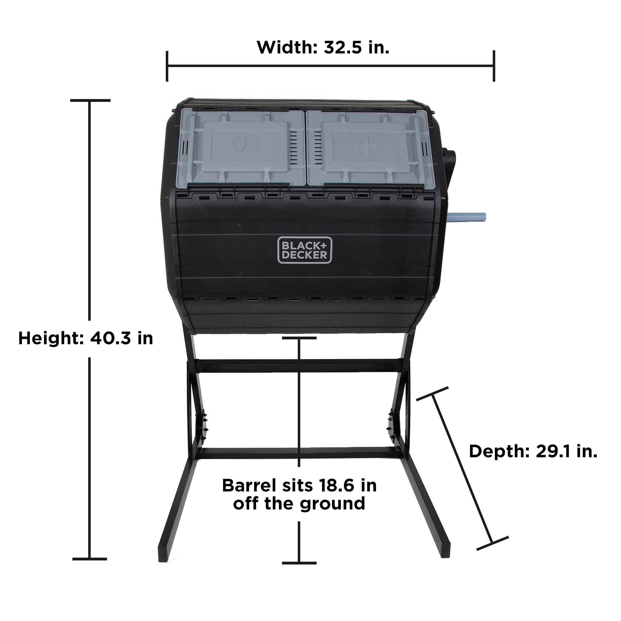 BLACK+DECKER 40-Gallon Dual Chamber Compost Tumbler Outdoor (BDSTGA9701) - Image 7