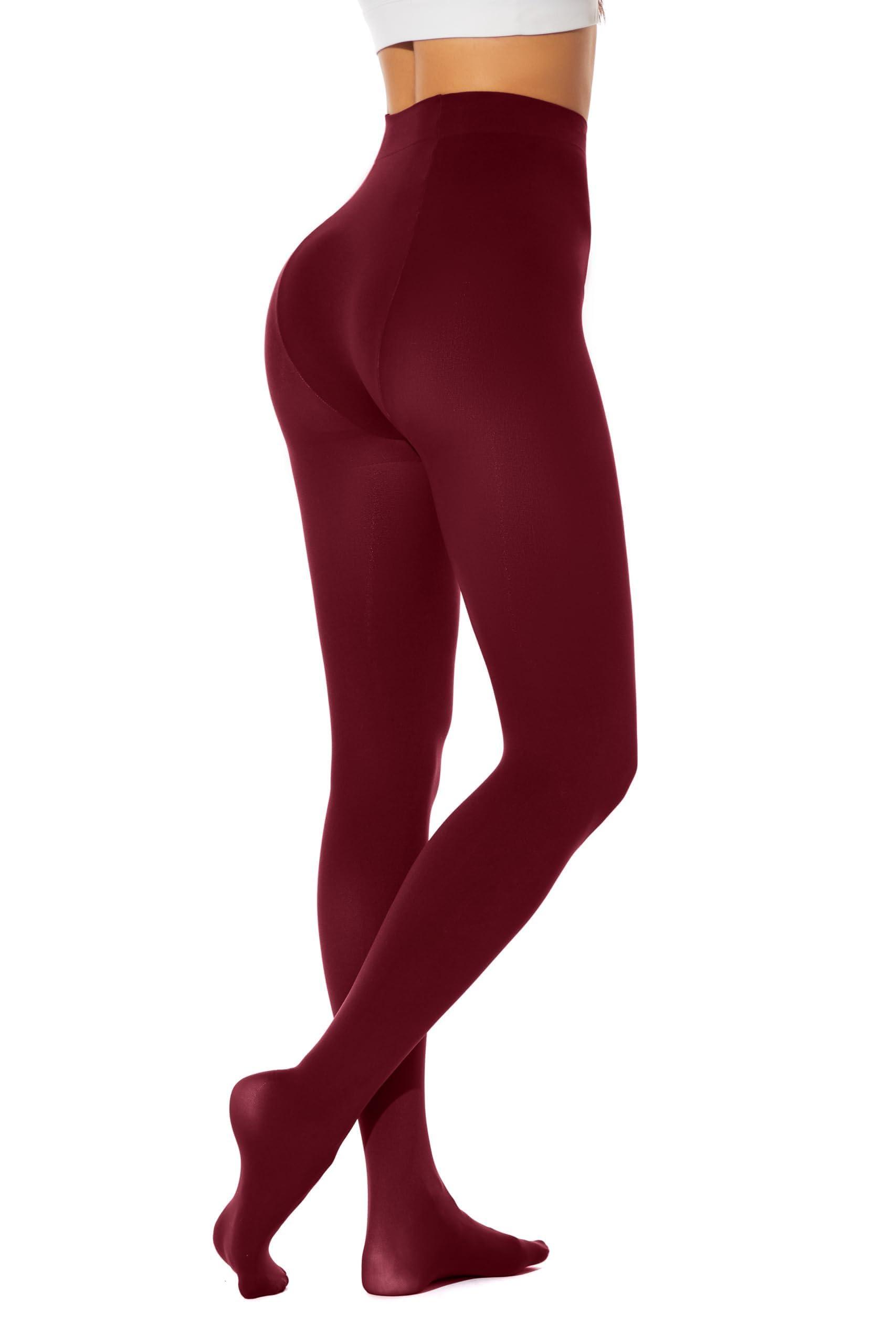 HeyUU Women's 80D Ultra Soft Opaque Tights, High Waist Solid Color Footed Pantyhose with 29 Colors - Image 6