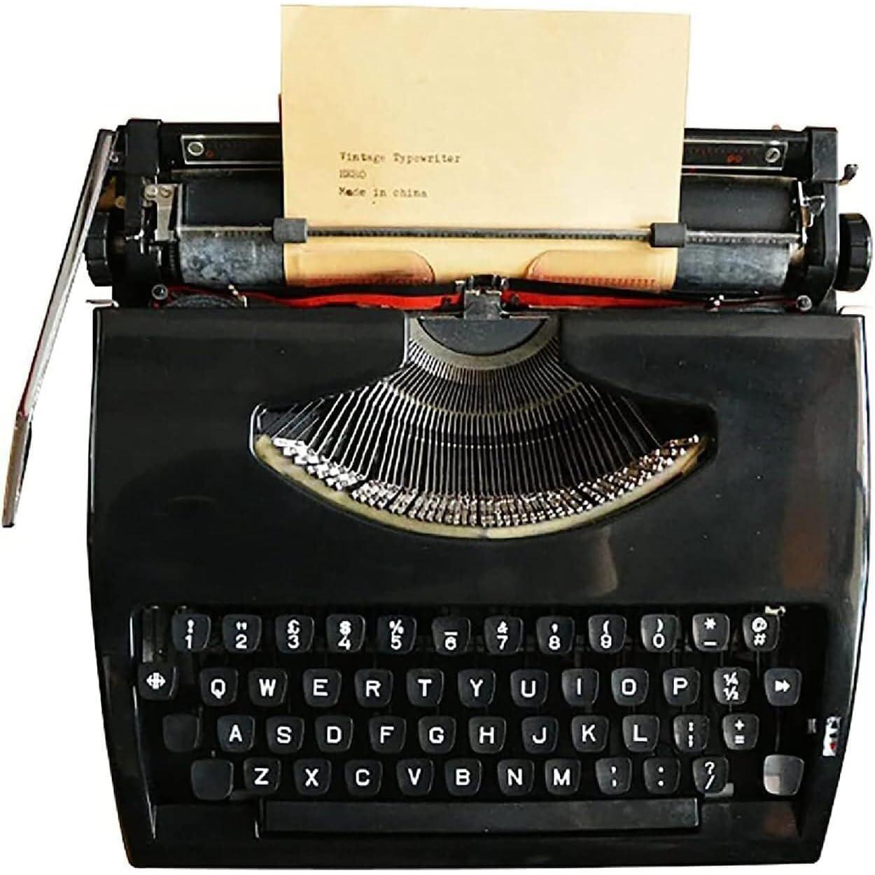 Vintage Manual Typewriter - Portable Classic Writing Tool for Creative Writing, Notes & Letters for Literary Enthusiasts and Nostalgia Lovers