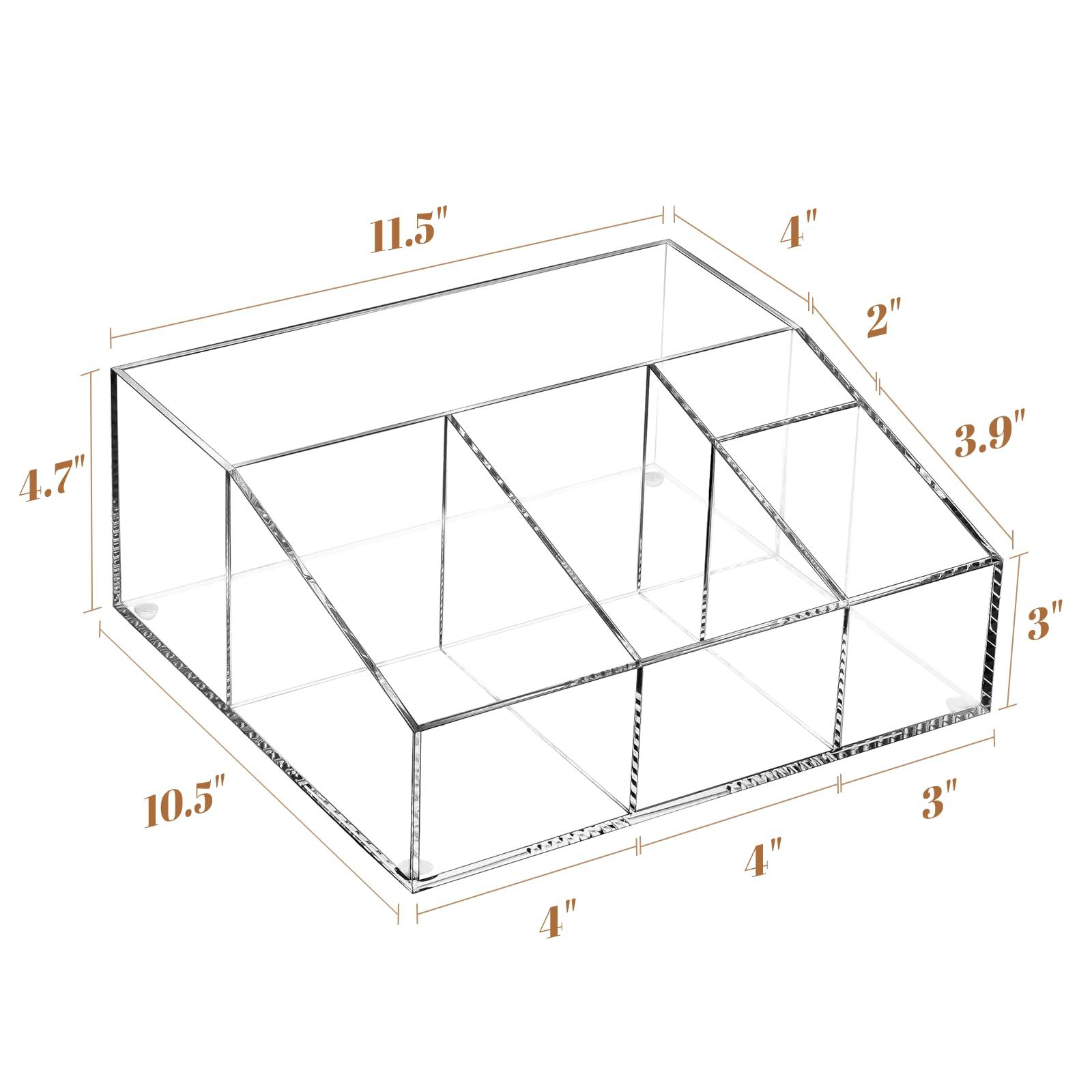 BEYGORM Acrylic Coffee Bar Station Organizer for Countertop,Office Breakroom Clear Snack Tea Storage Accessories Holder for Kcup Pod Condiment Cup Sugar Creamer Syrup, Coffee Gift for Coffee Lovers - Image 3