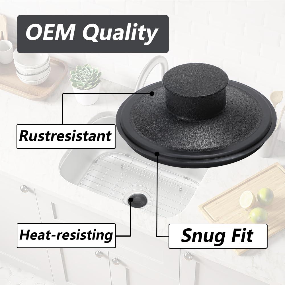 Sink Stopper Exact Replacement for InSinkErator STP-PL/STPPL for Kitchen Drain Stopper and Garbage Disposal Plug, Compatible with Standard 3-1/2" Drains from Kohler, Waste King, Whirlpool, and More - Image 3