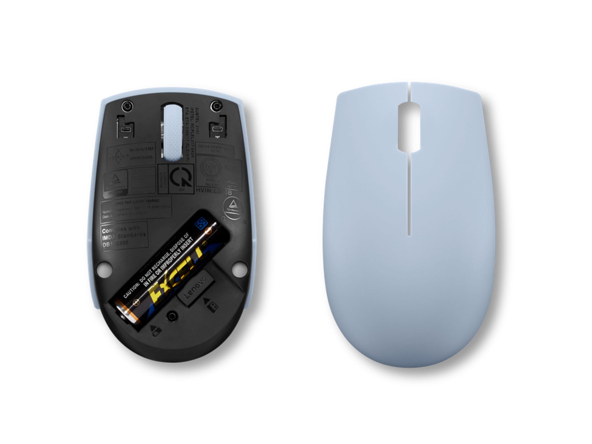 Lenovo 300 Wireless Mouse – Computer Mouse for PC, Laptop with Windows – Ambidextrous Design – 2.4 GHz Nano USB Receiver – 12 Month Battery Life - Image 7