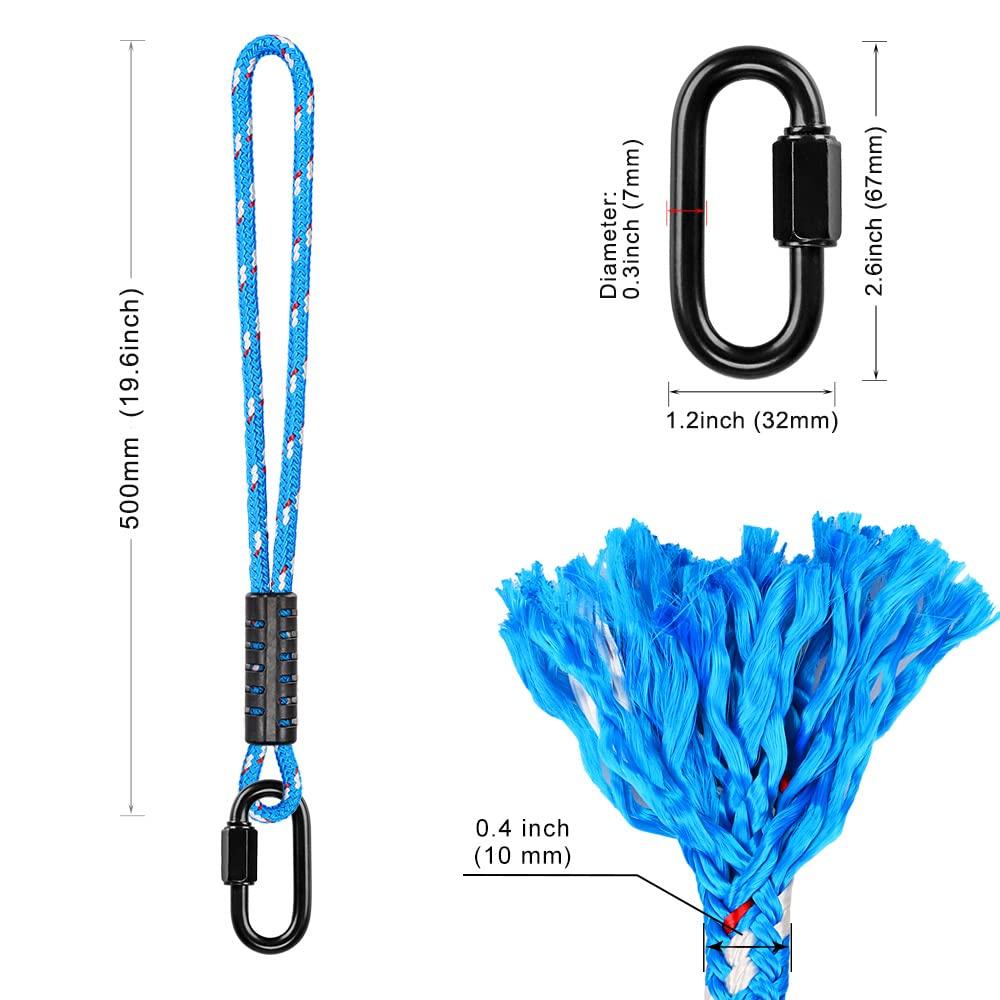 BeneLabel Poseidon Series Sewn Prusik Loops Ropes, Safety, 19", Diameter 2/5", 2 Pack, Blue - Image 7