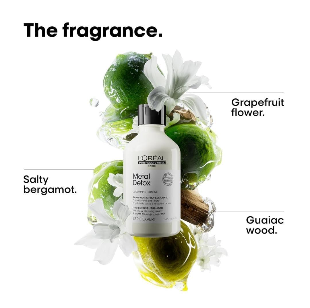 L'Oréal Professionnel Paris Metal Detox Shampoo - Sulfate-Free Anti-Breakage Shampoo For Damaged or Color-Treated Hair, Detoxifies, Prevents Damage & Prolongs Hair Color - Image 4