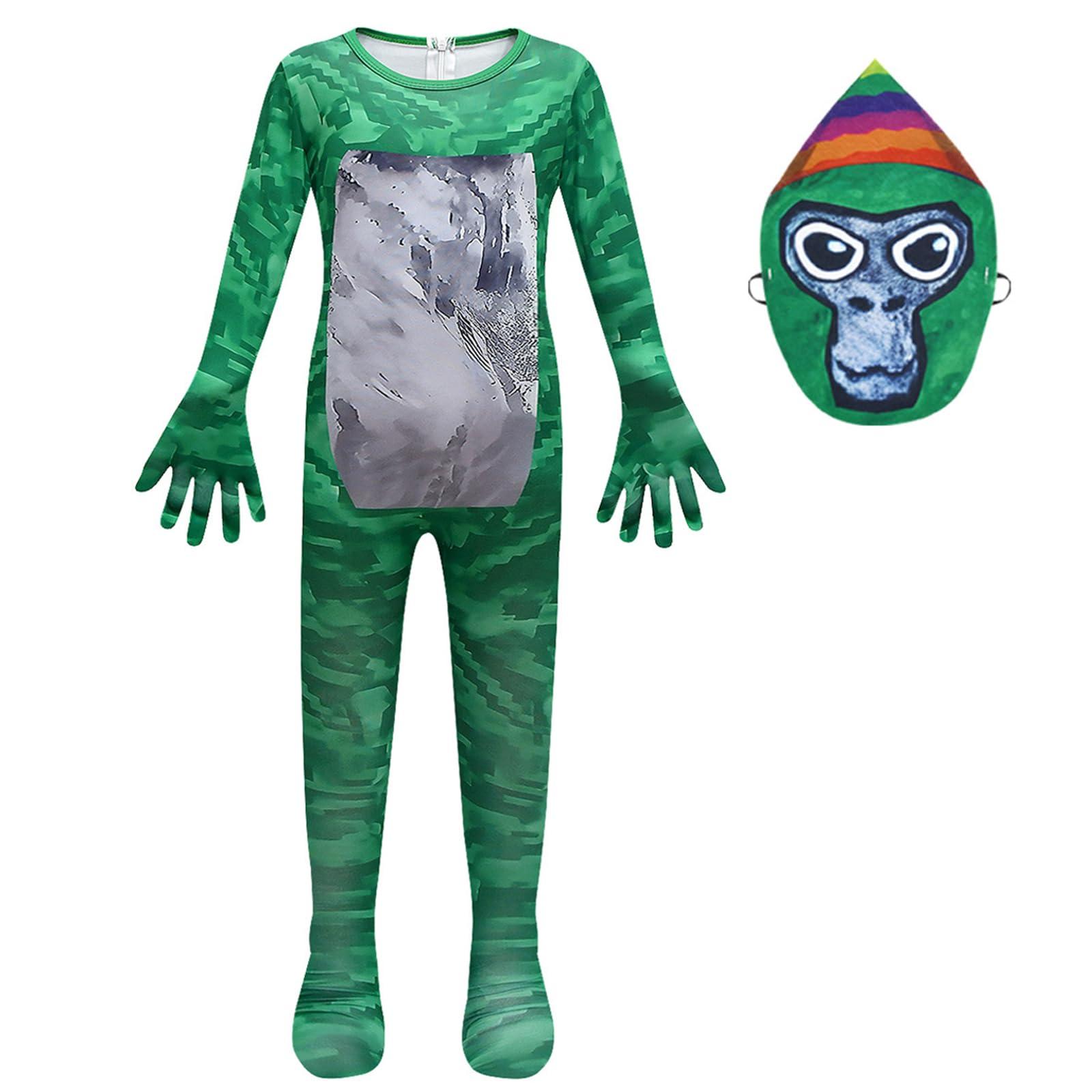 Leunsyoukin Kids Boy Costume Anime Cosplay Jumpsuits Spandex Bodysuit with Mask Halloween Funny Cosplay Dress Up 3-11y