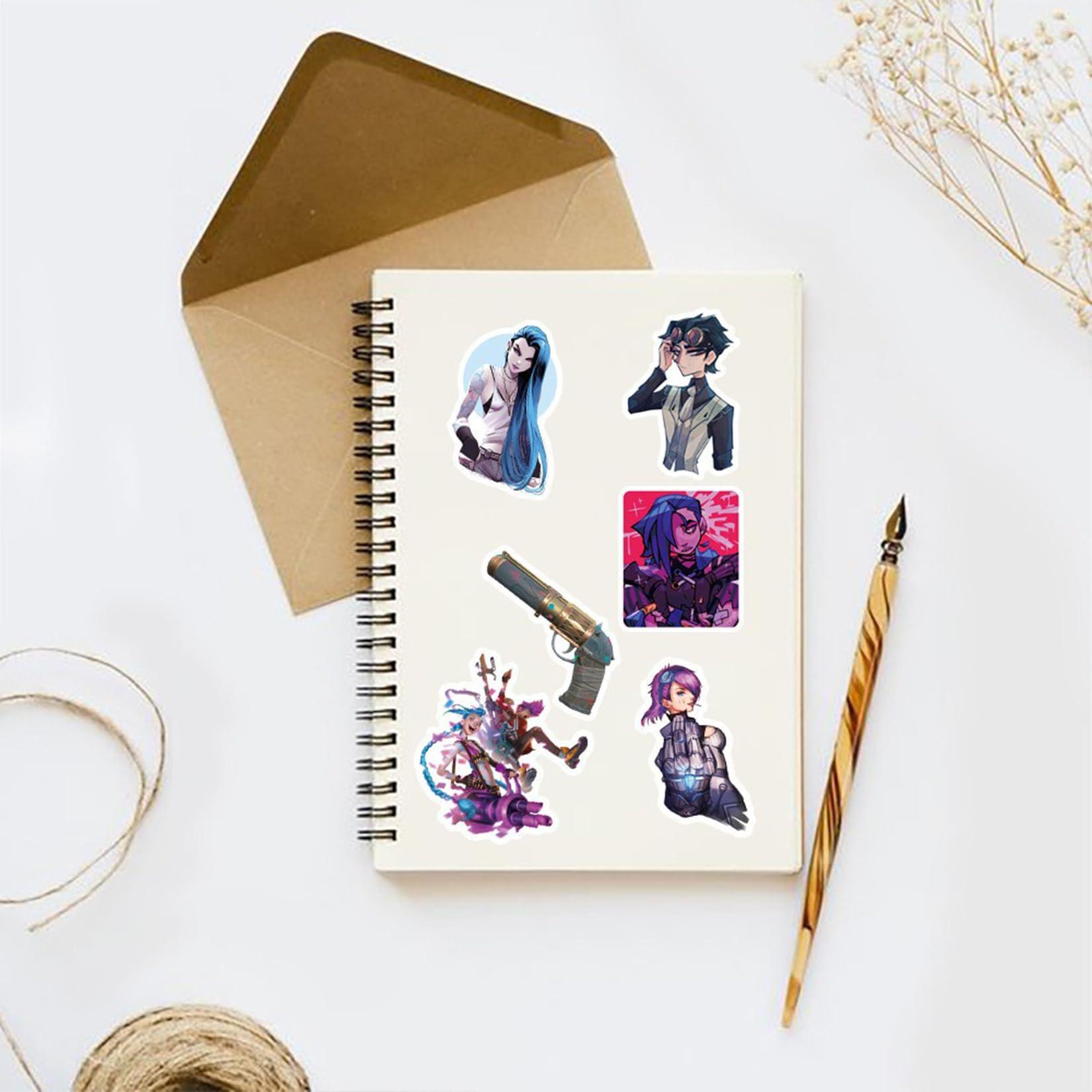 50Pcs Cartoon Arcane：League of Legends Waterproof Stickers for Water Bottle Cup Laptop Bike Skateboard Luggage Box Vinyl Graffiti Patches BREH - Image 8