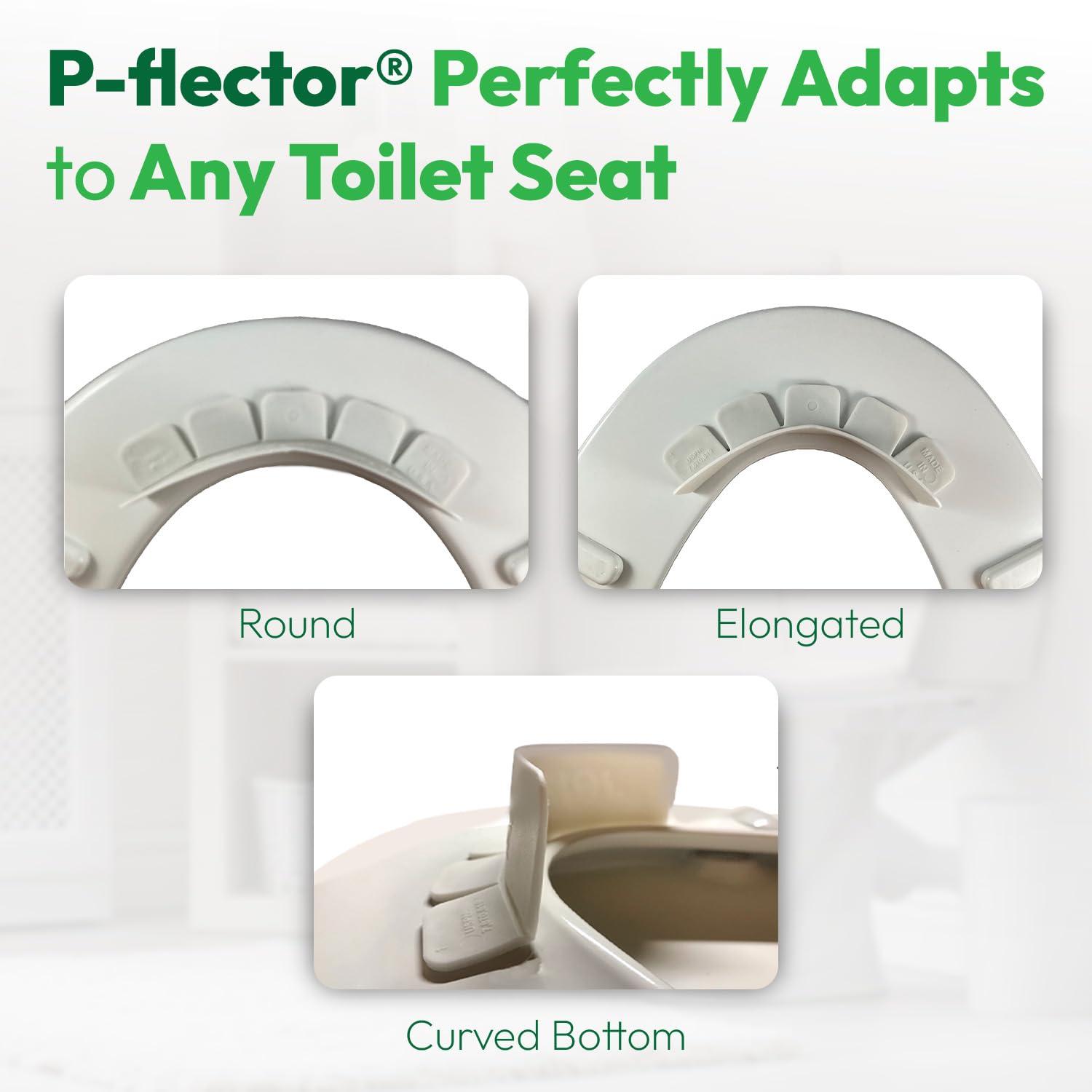 P-flector® Toilet Seat Urine Guard (1-Pack) - Pee Splash Guard for Potty-Training Kids, Adults, Seniors & Special Needs Individuals - Fits Round, Elongated & Curved Toilet Seats - Image 3