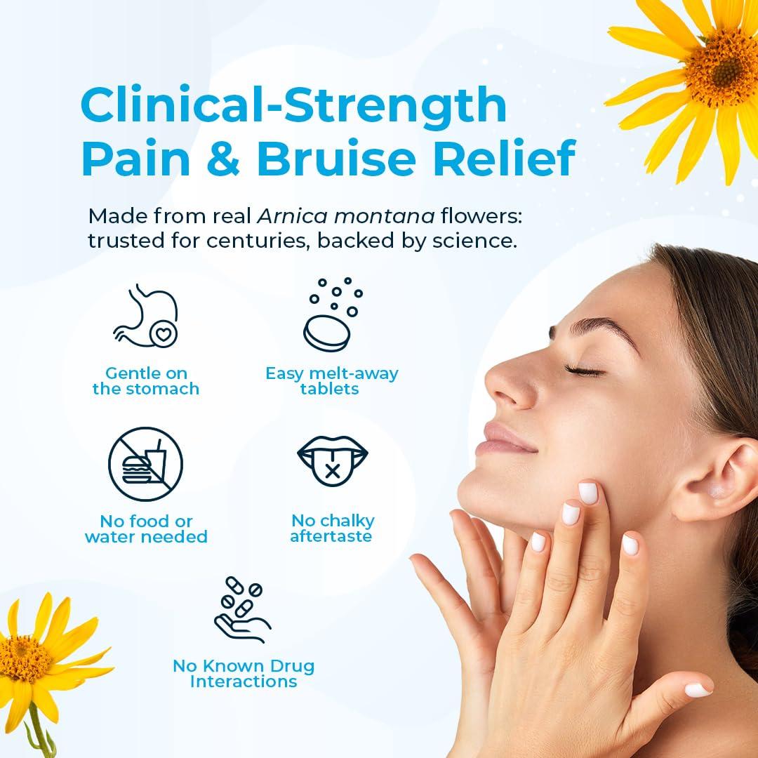 Arnica Montana 30X HPUS, Clinical Grade, Quick Dissolve Tablets, Five-Day Recovery Pack for Pain and Bruise Relief After Surgery or Injury, Natural Healing, Gentle on the Stomach - 30 Count - Image 3