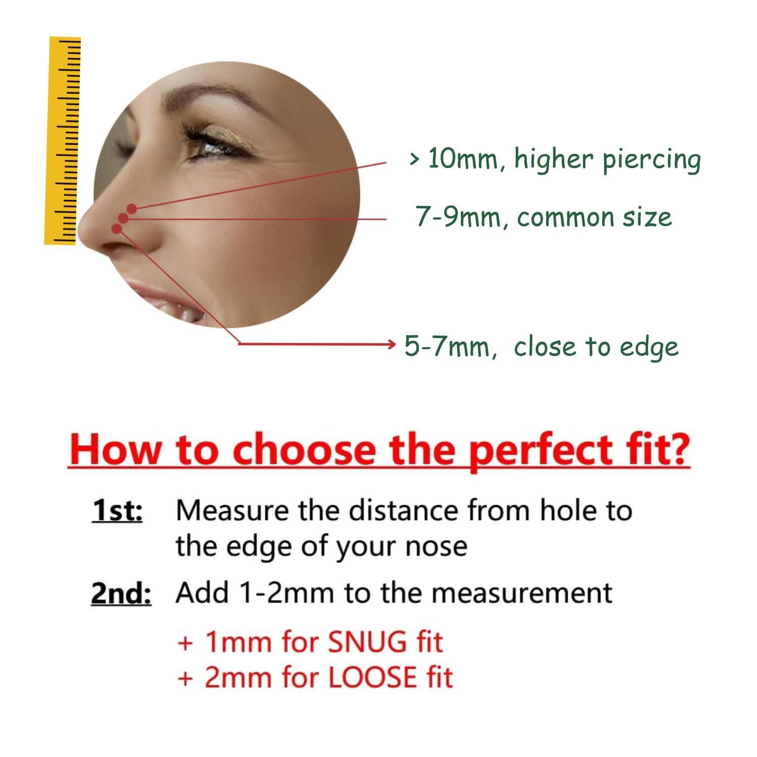 14k Gold Filled 20G Small Thin Nose Ring Hoop for Women, 6mm - 7mm Adjustable Nostril Piercing Jewelry - Image 6