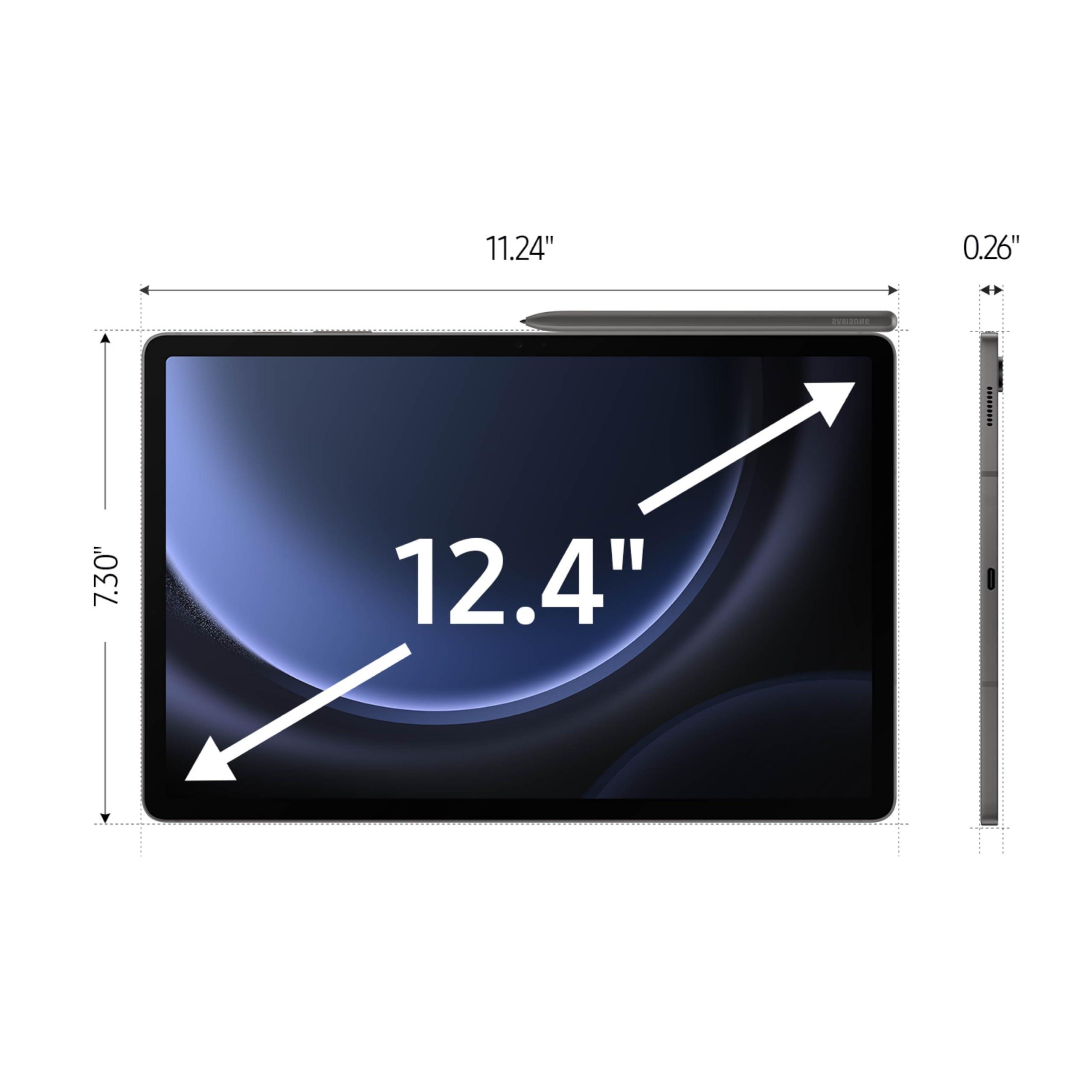 SAMSUNG Galaxy Tab S9 FE+ Plus 12.4” 256GB Android Tablet, Long Battery Life, Powerful Processor, S Pen, 8MP Camera, Lightweight Durable Design, Expandable Storage, US Version, 2023, Gray - Image 2
