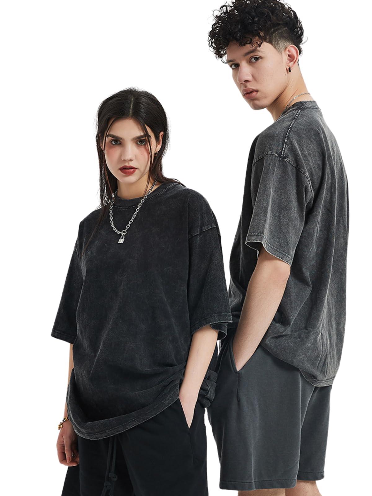 Aelfric Eden Womens Washed Vintage Oversized Tshirt Cotton Baggy Tees Boyfriend Workout Short Sleeve Unisex Summer Tops - Image 4