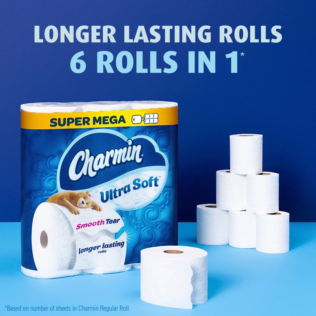 Charmin Ultra Soft Toilet Paper 12 Mega XL Rolls, 336 Sheets Per Roll (Packaging May Vary) - Image 7